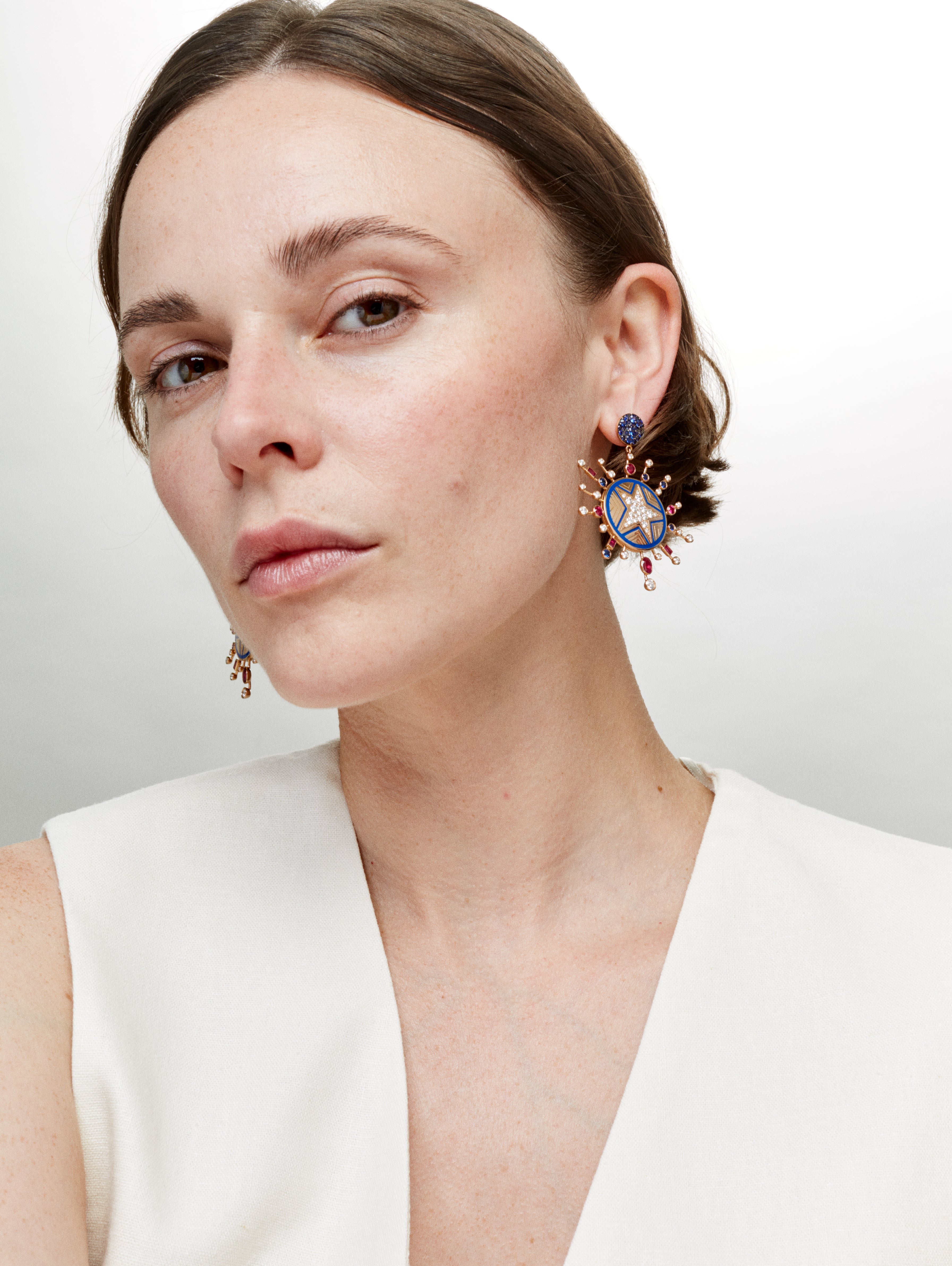 Electrifying Blue Stars Earrings