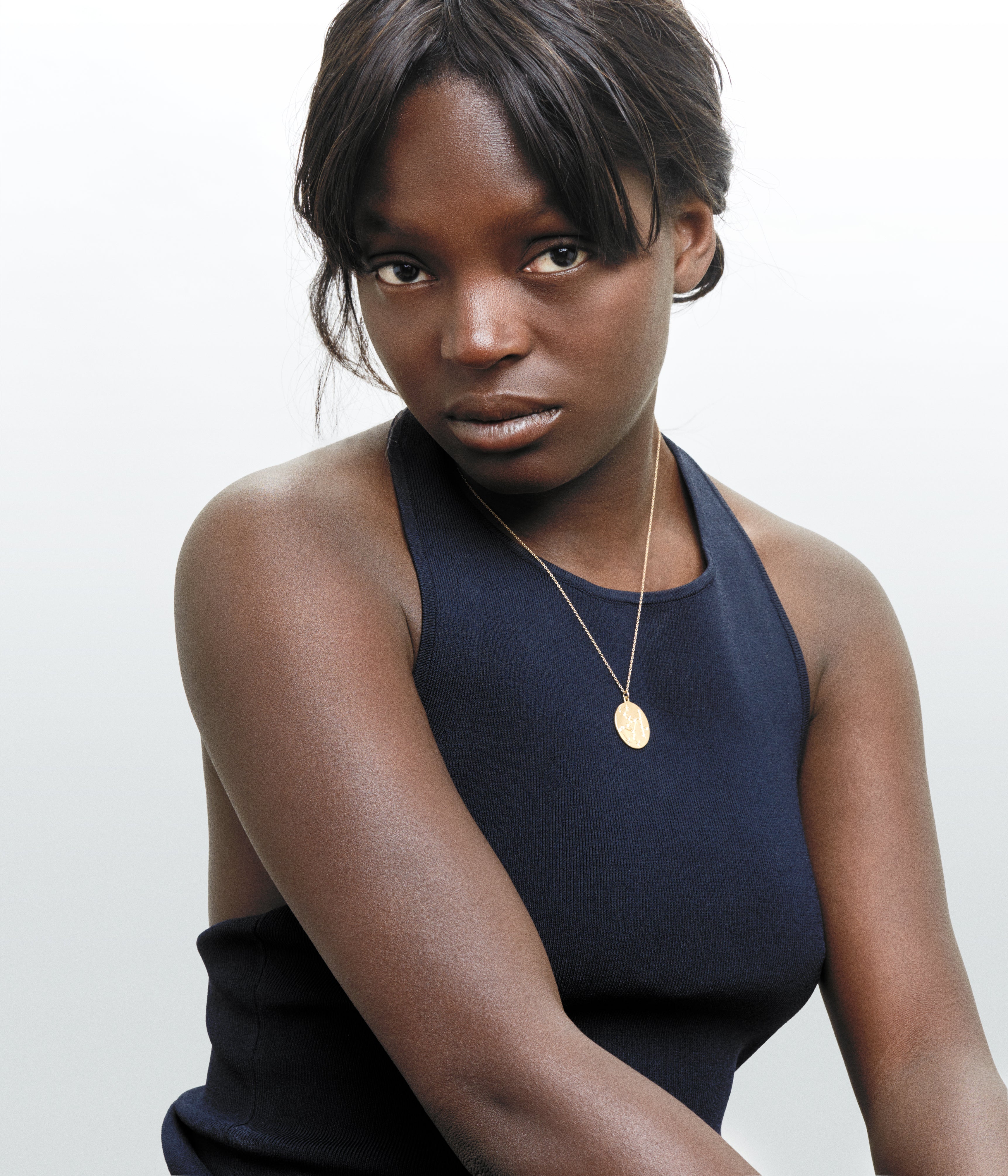 Sagittarius Medallion diamonds necklace