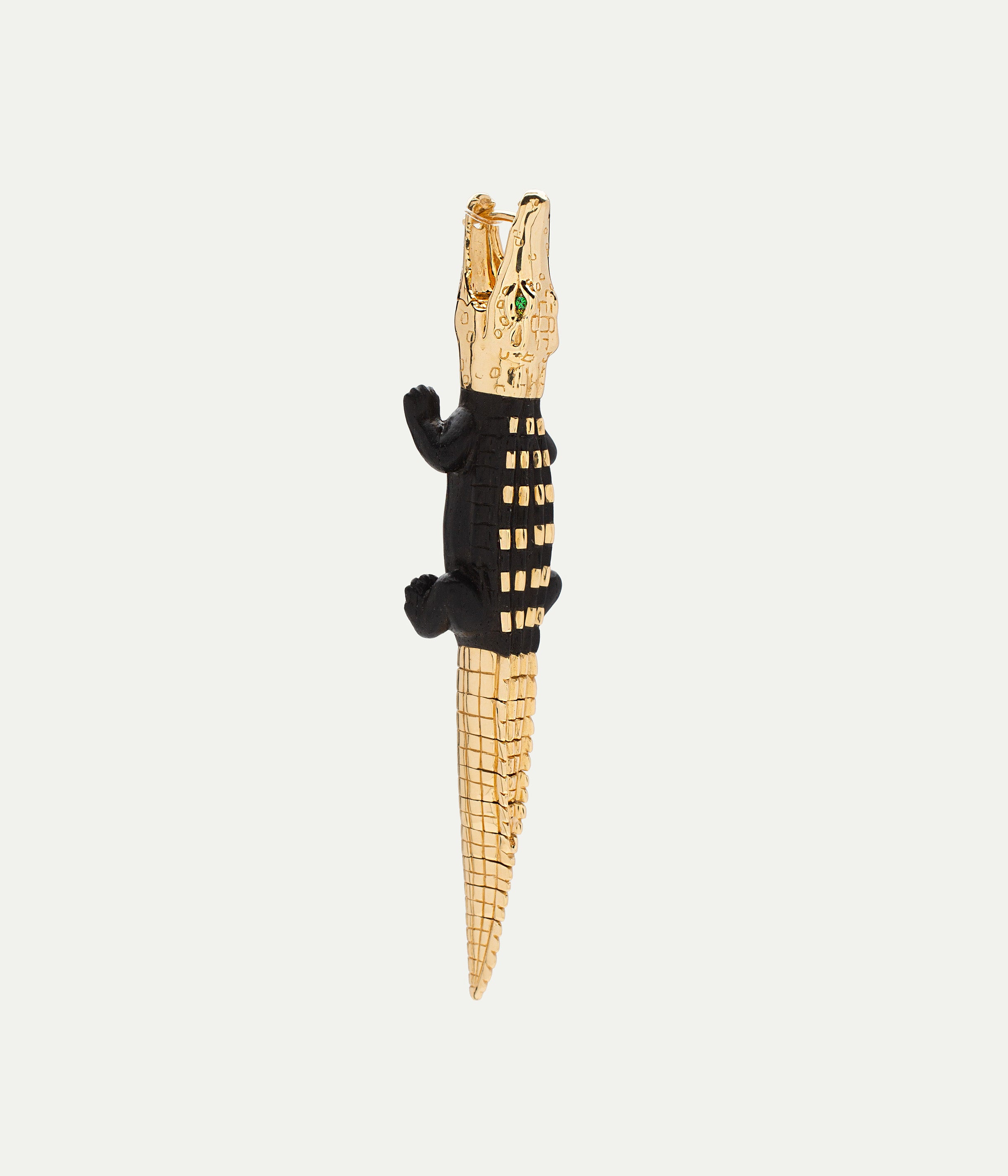 Alligator Bite Ebony wood earring