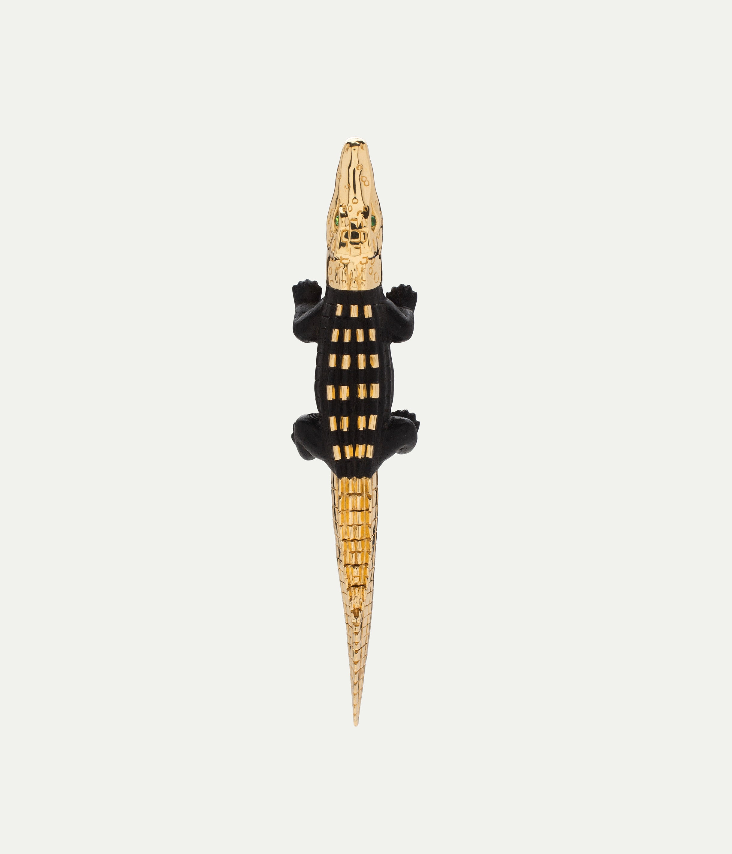 Alligator Bite Ebony wood earring
