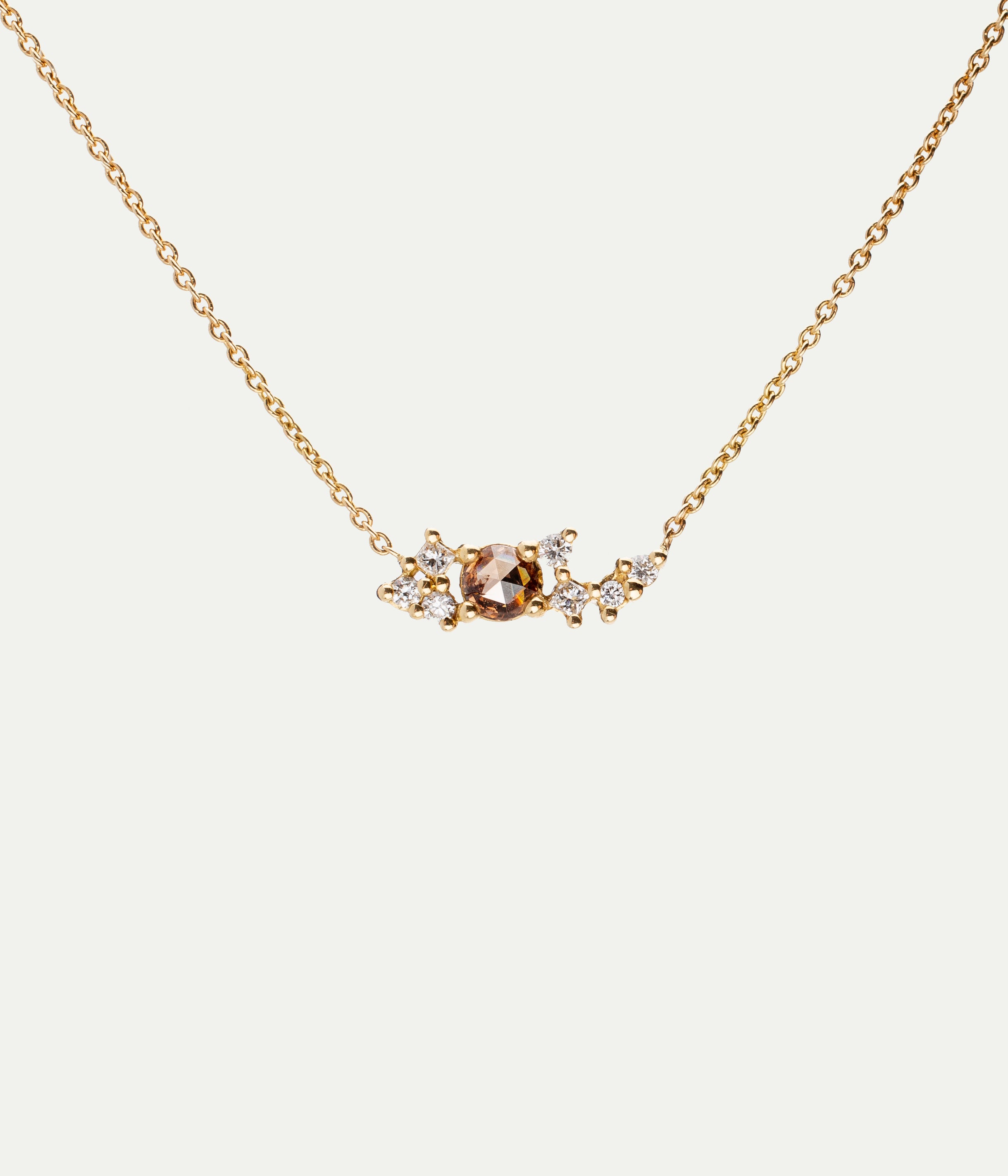 Aurore brown diamond necklace
