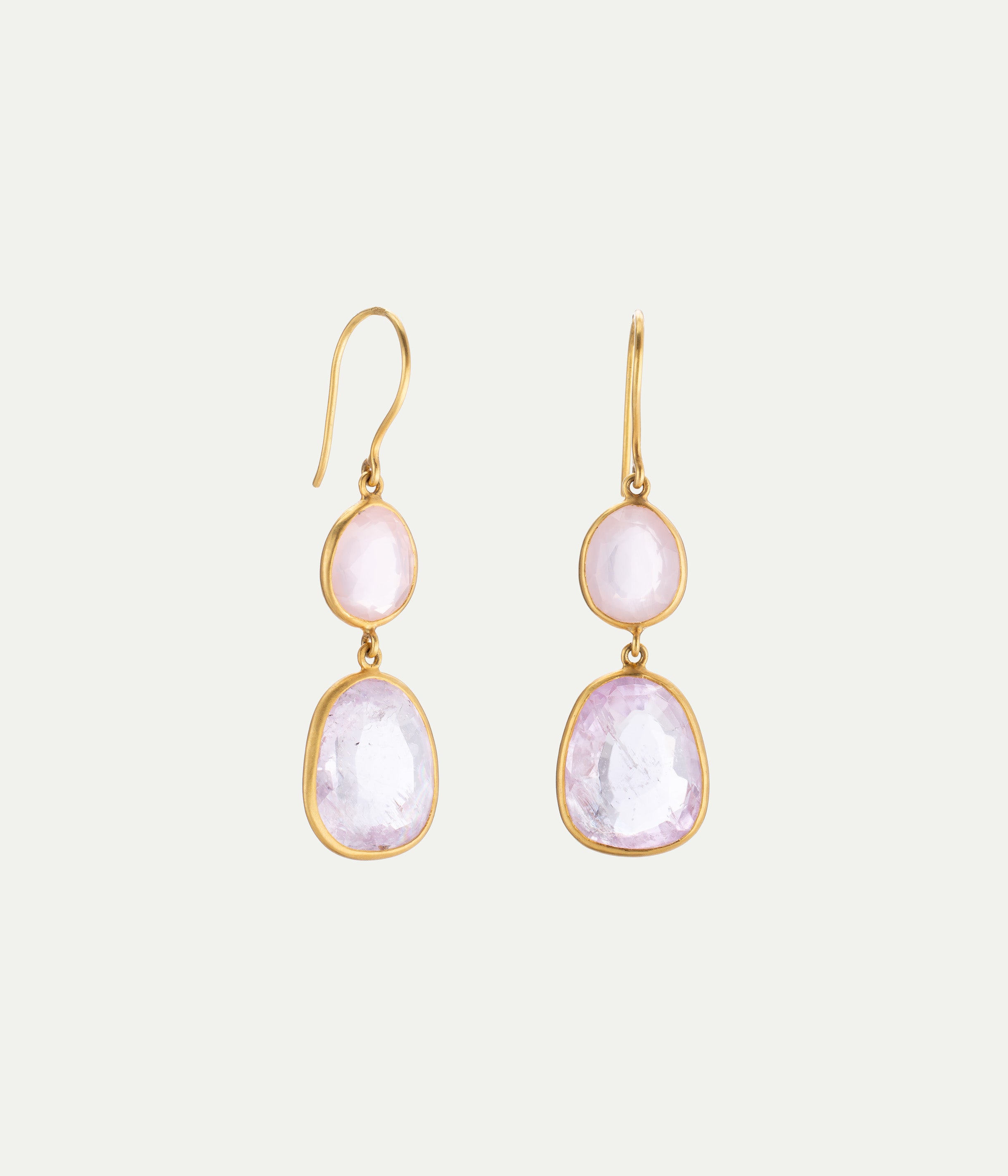 Peony Pink Double Drop earrings