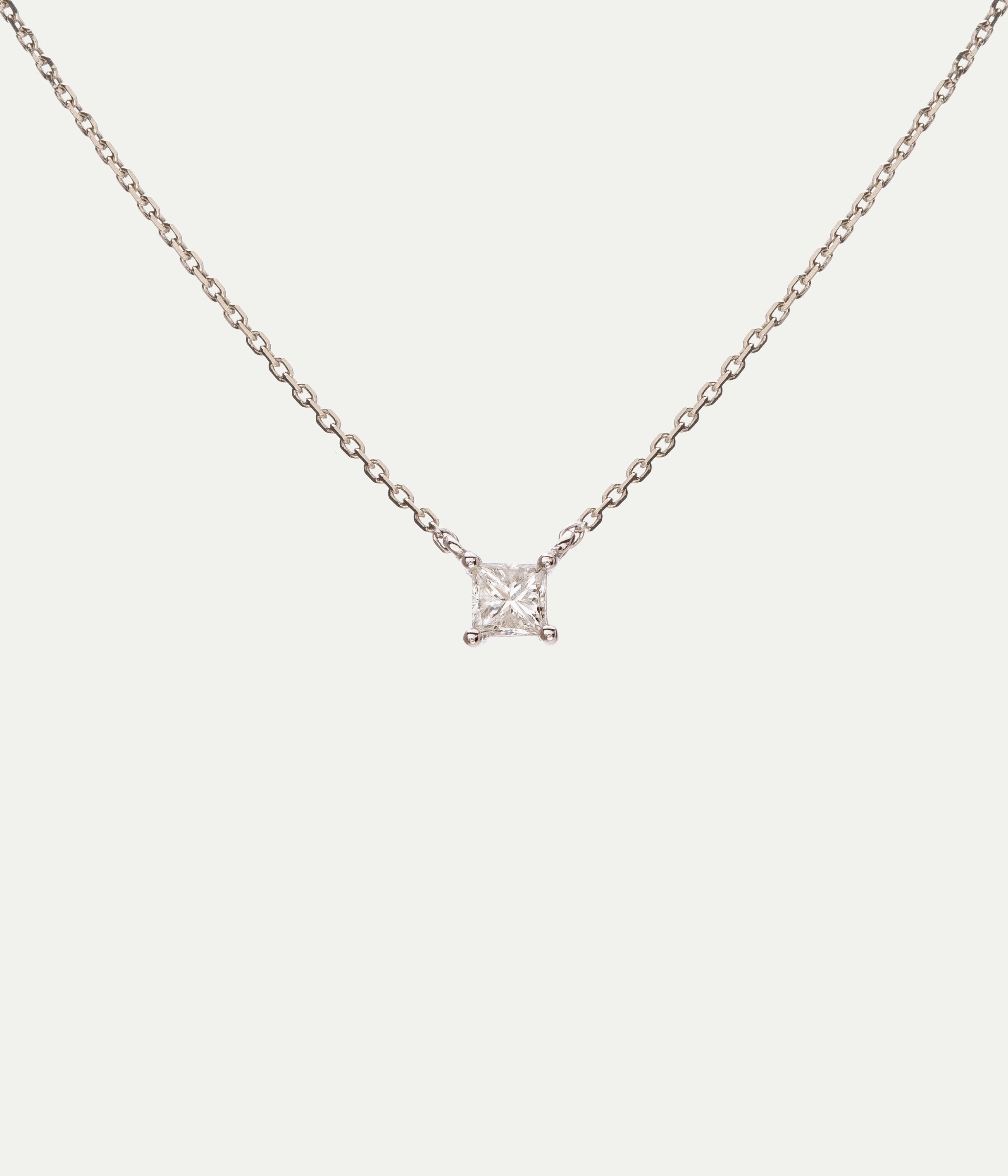 Fancy Princess White Gold and Diamond Necklace