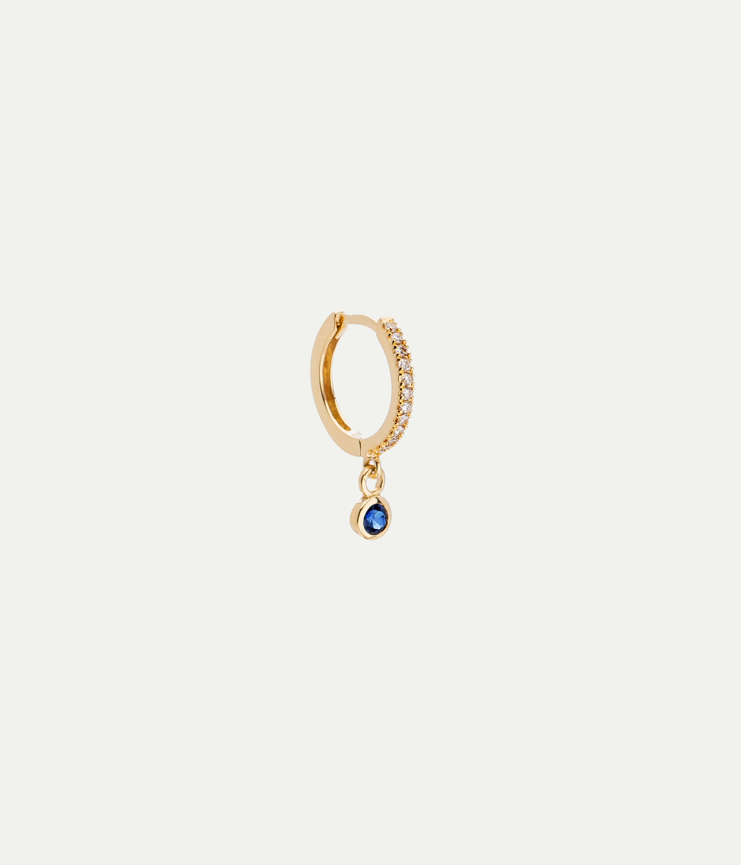 Ada paved diamonds and sapphire hoop