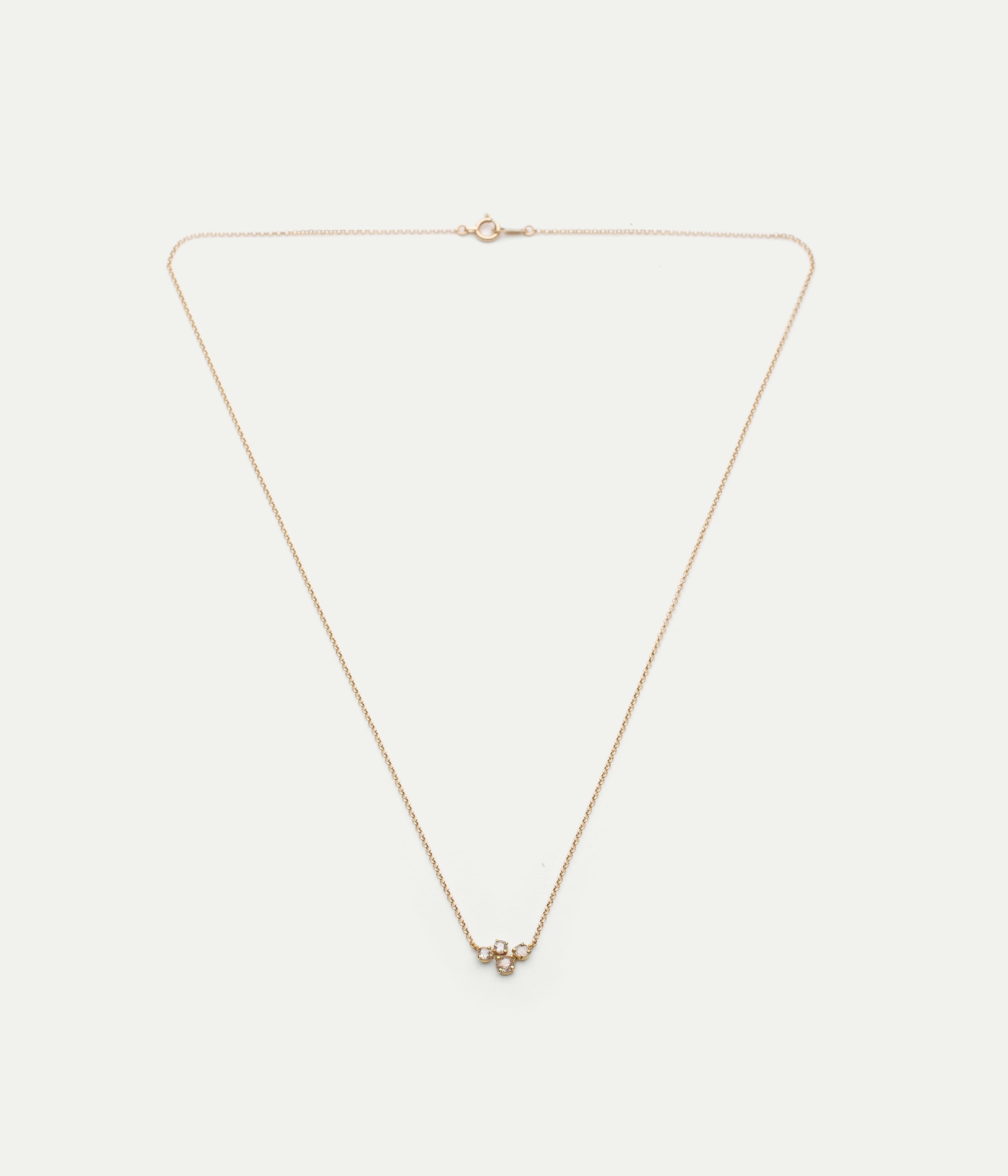 Collier Shimmer or jaune et diamants