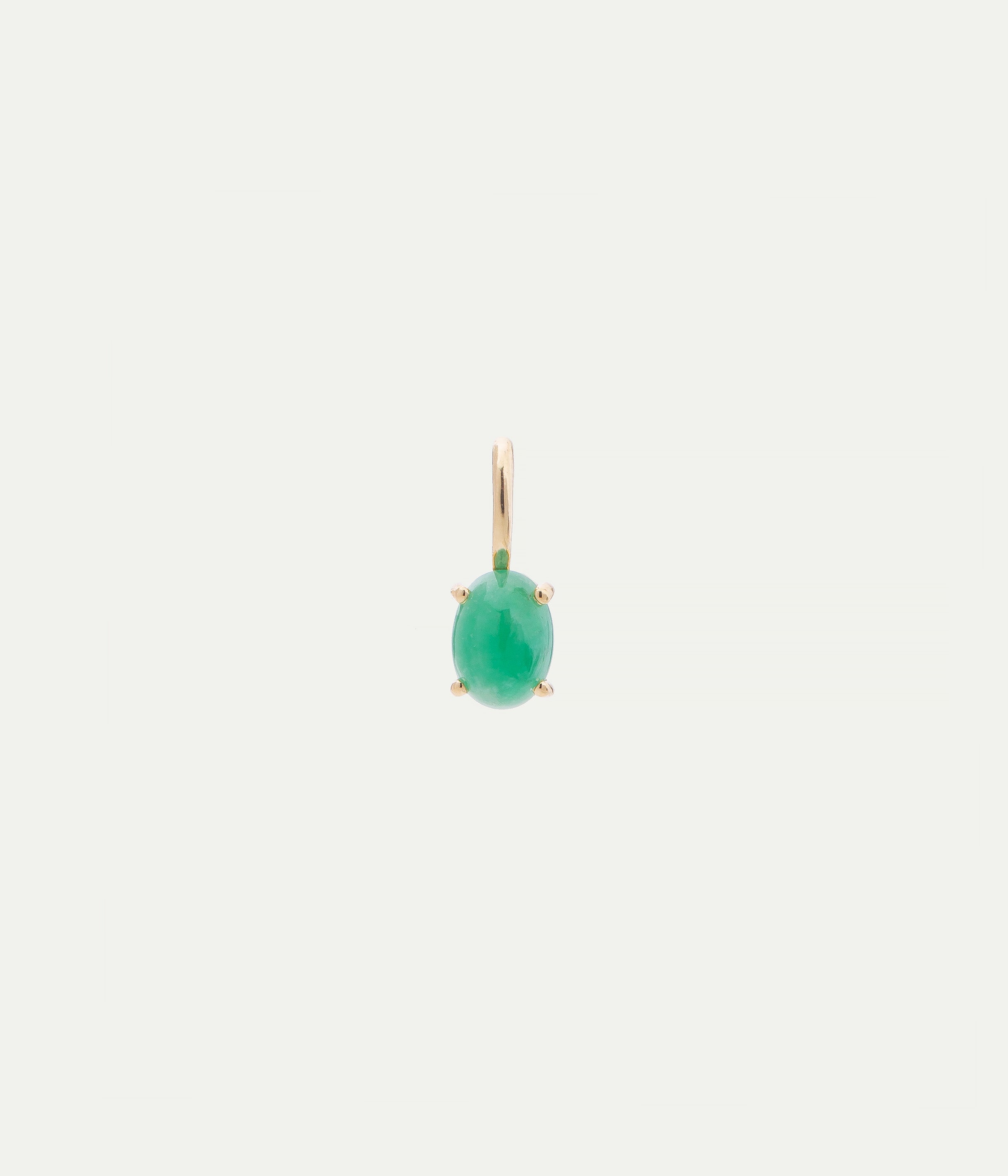 Dancing Drop yellow gold and emerald pendant