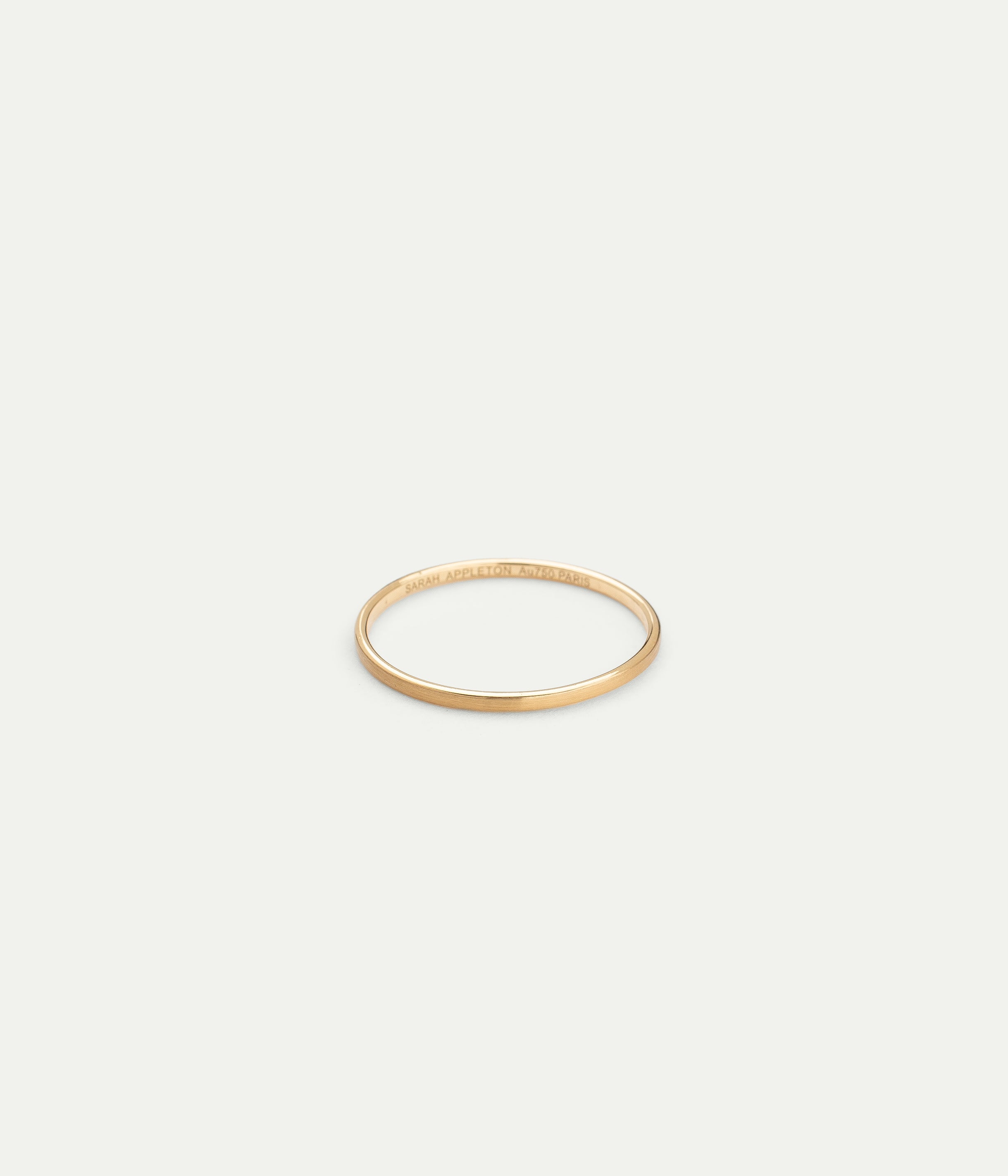 S Matt Yellow Gold Band