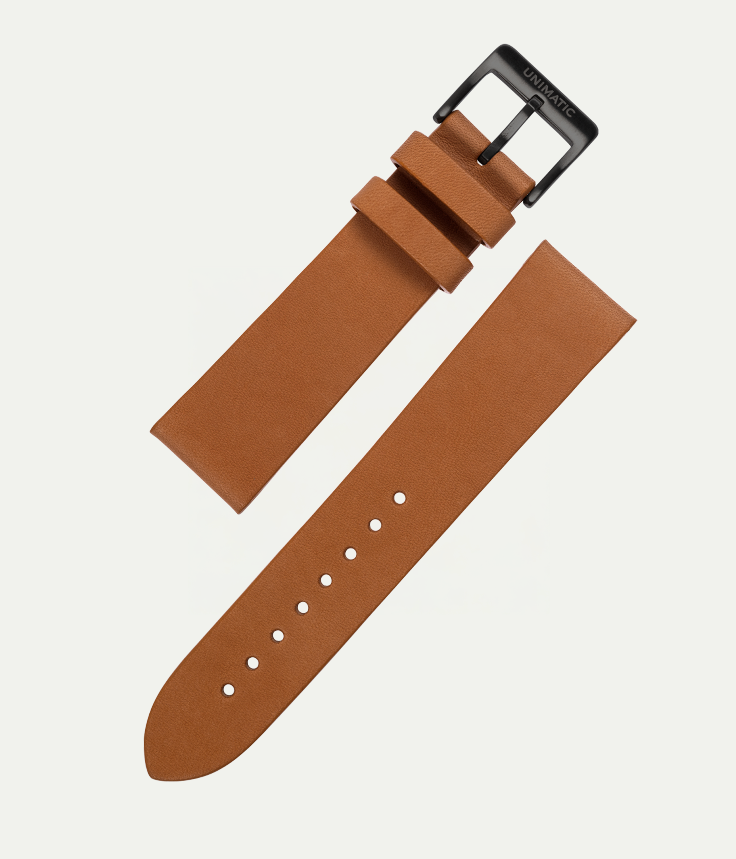 Bracelet Cuir Caramel Finition noire