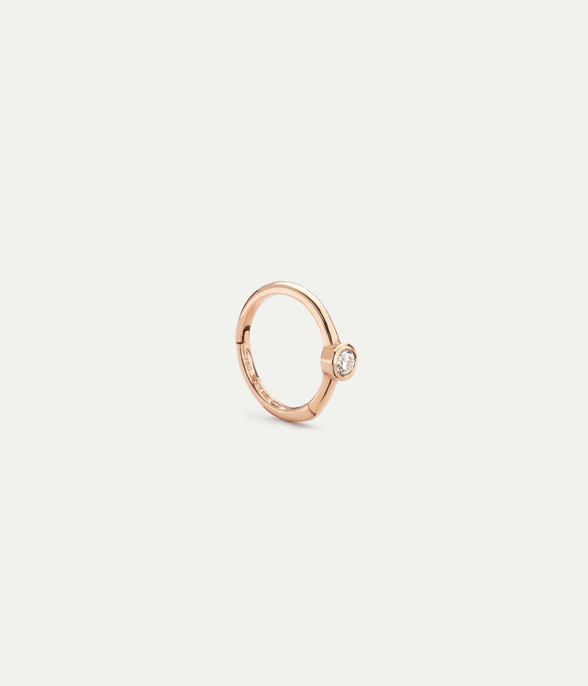 Justine Rose Gold and Diamond Large hoop
