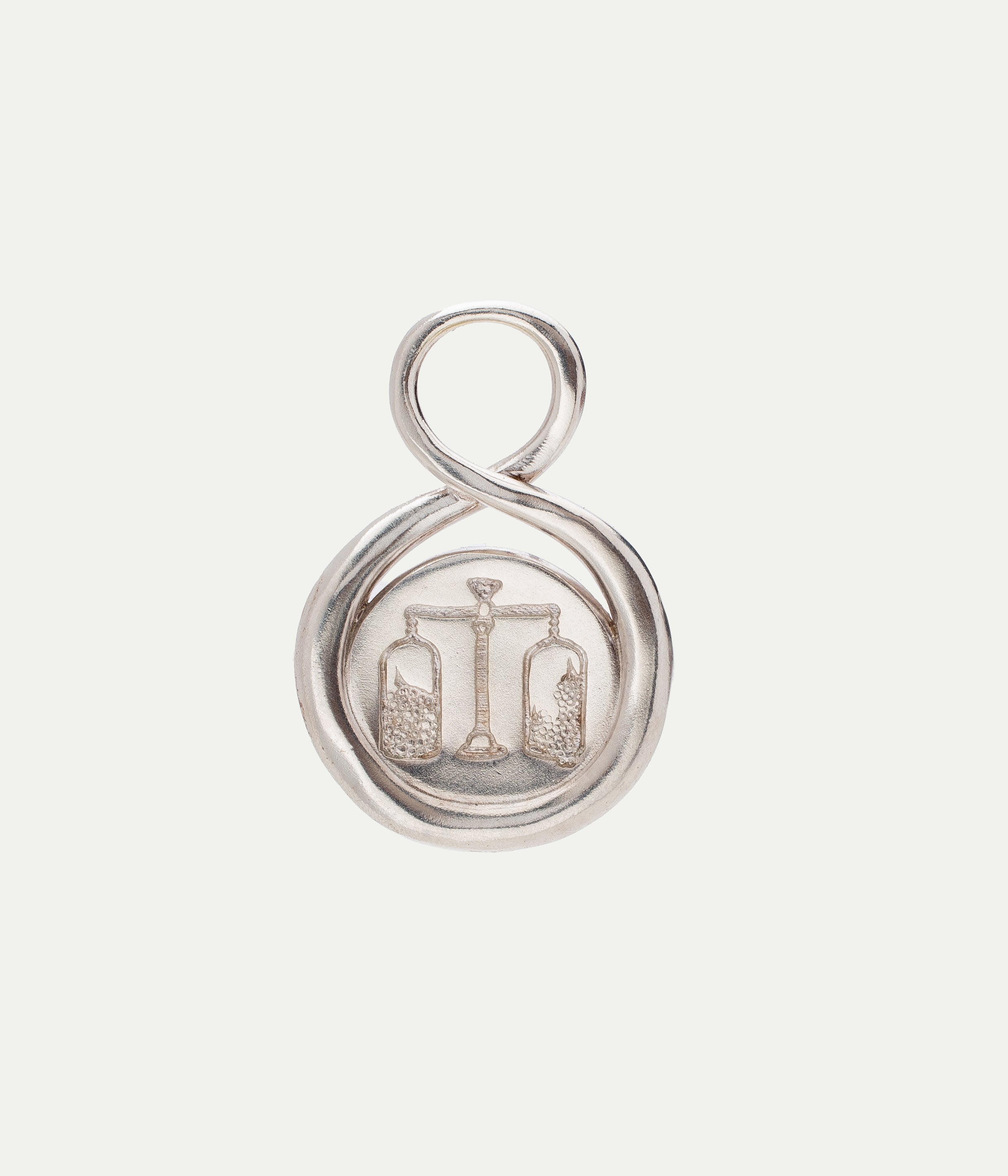 Libra silver pendant