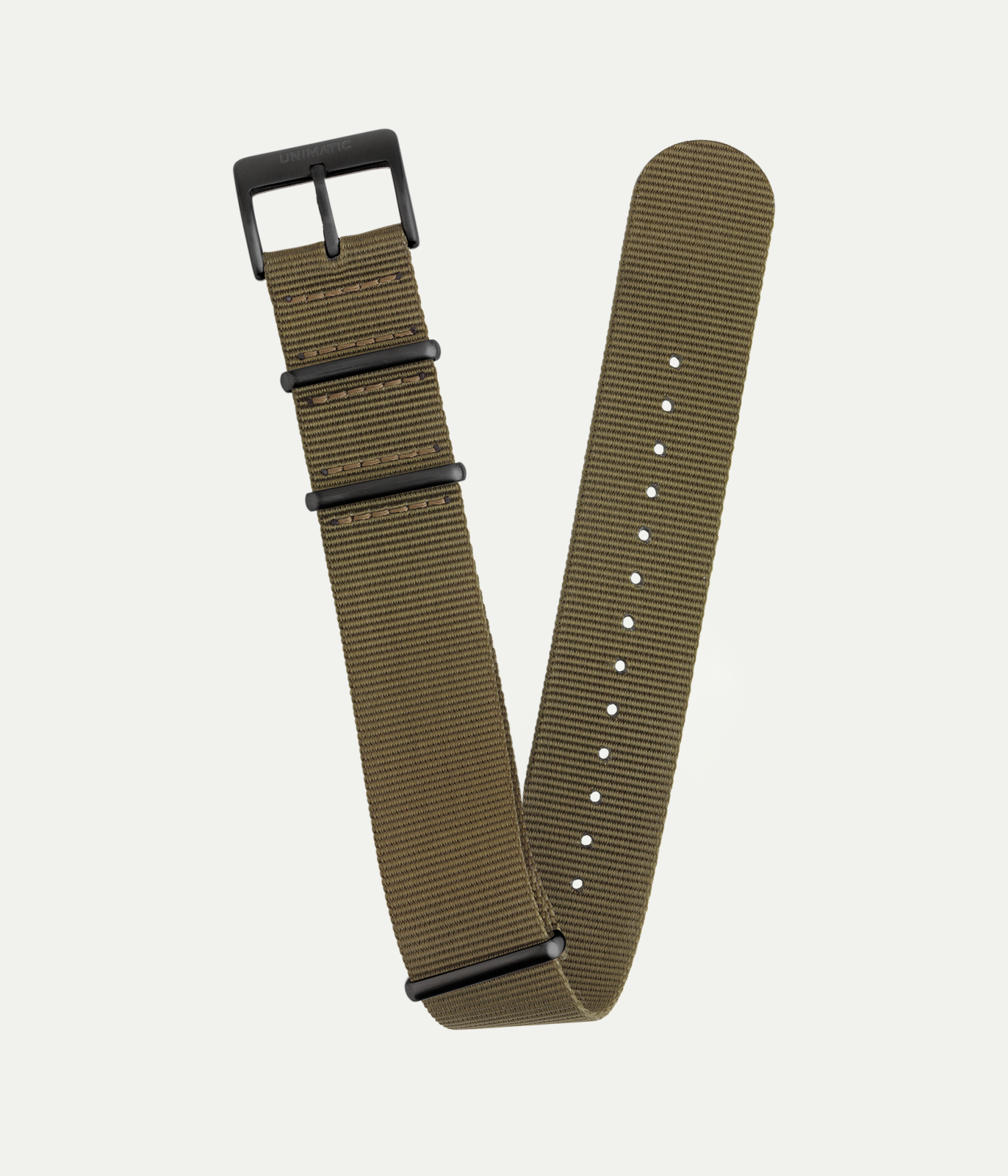 Nylon olive bracelet Black finish