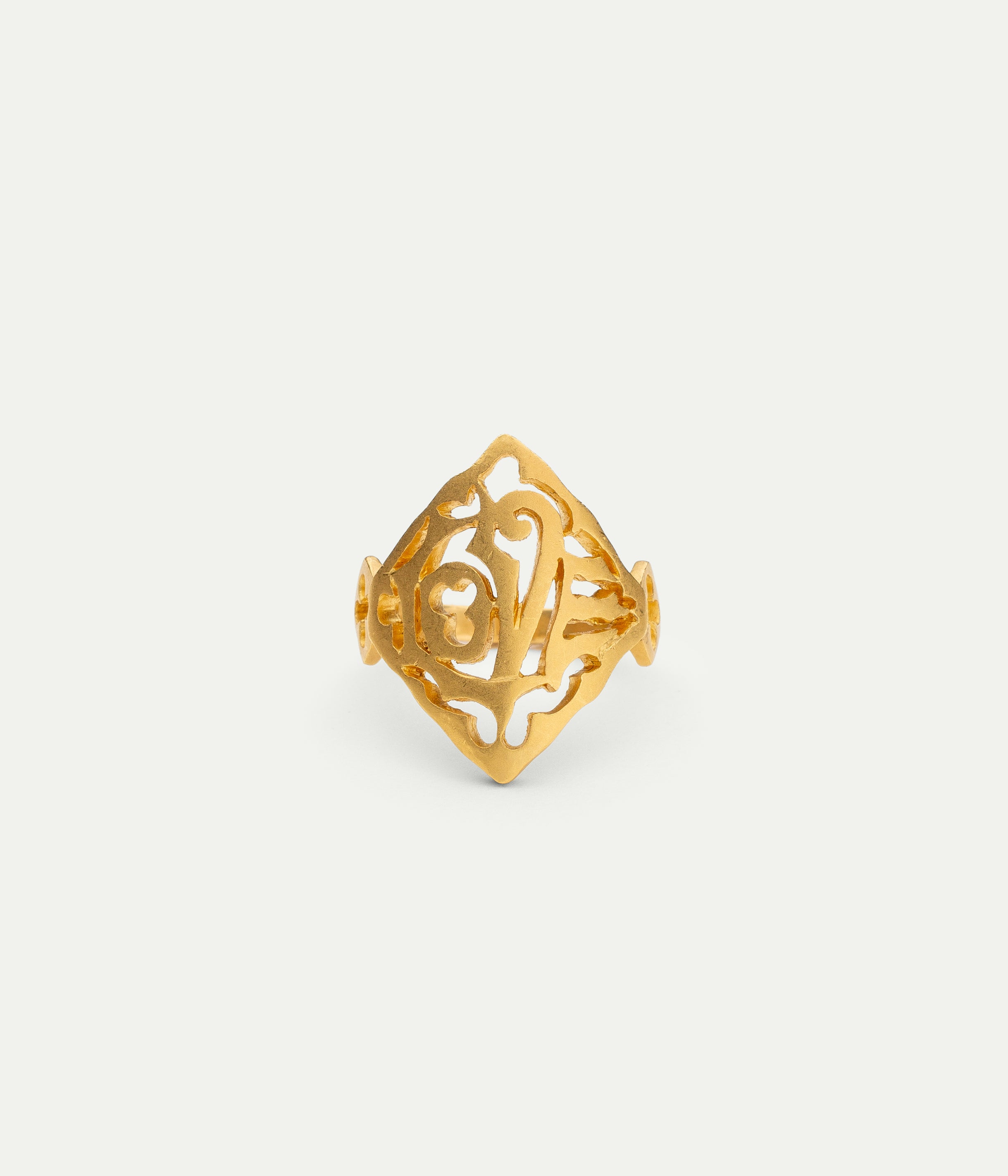Love yellow gold ring