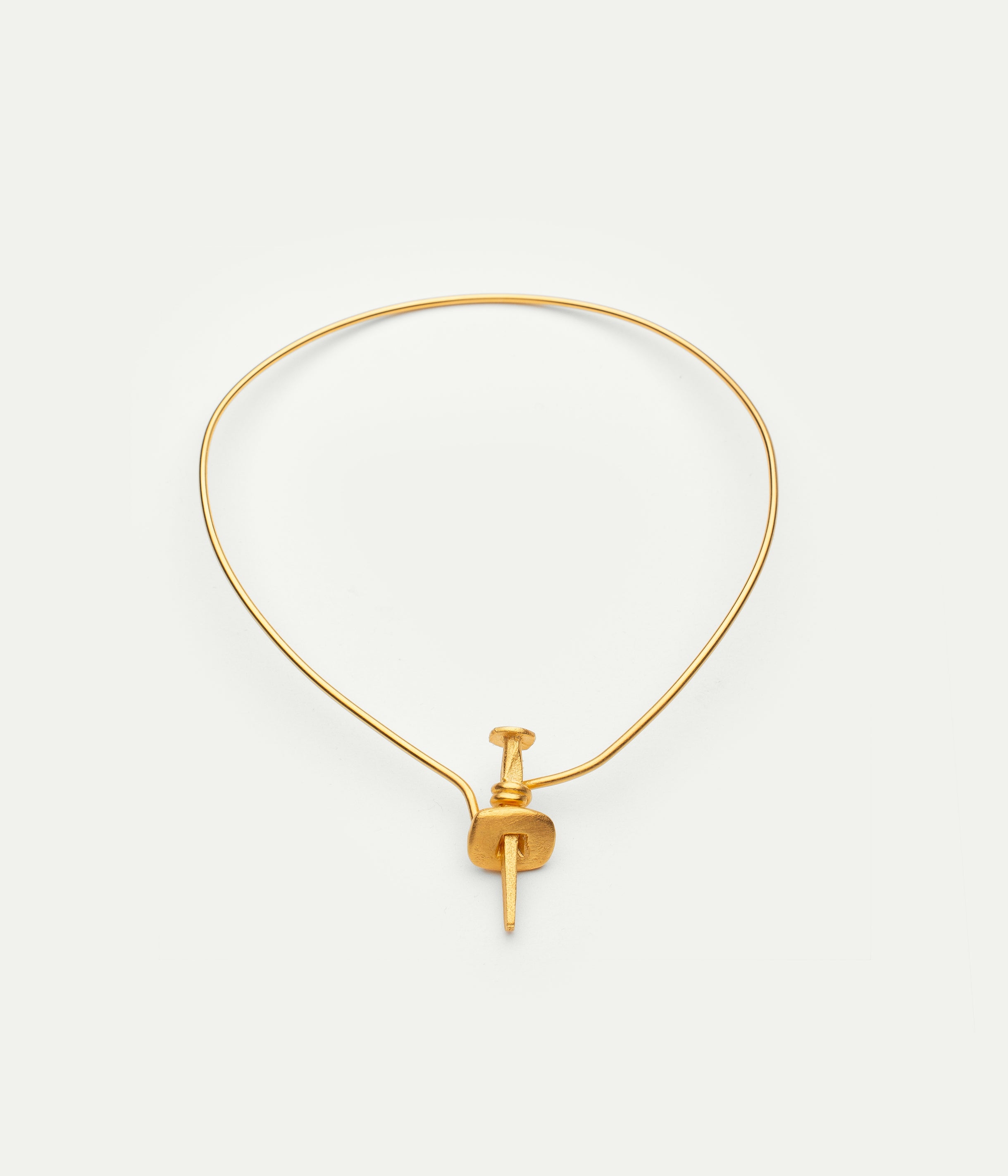 Collier Spike One laiton plaqué or