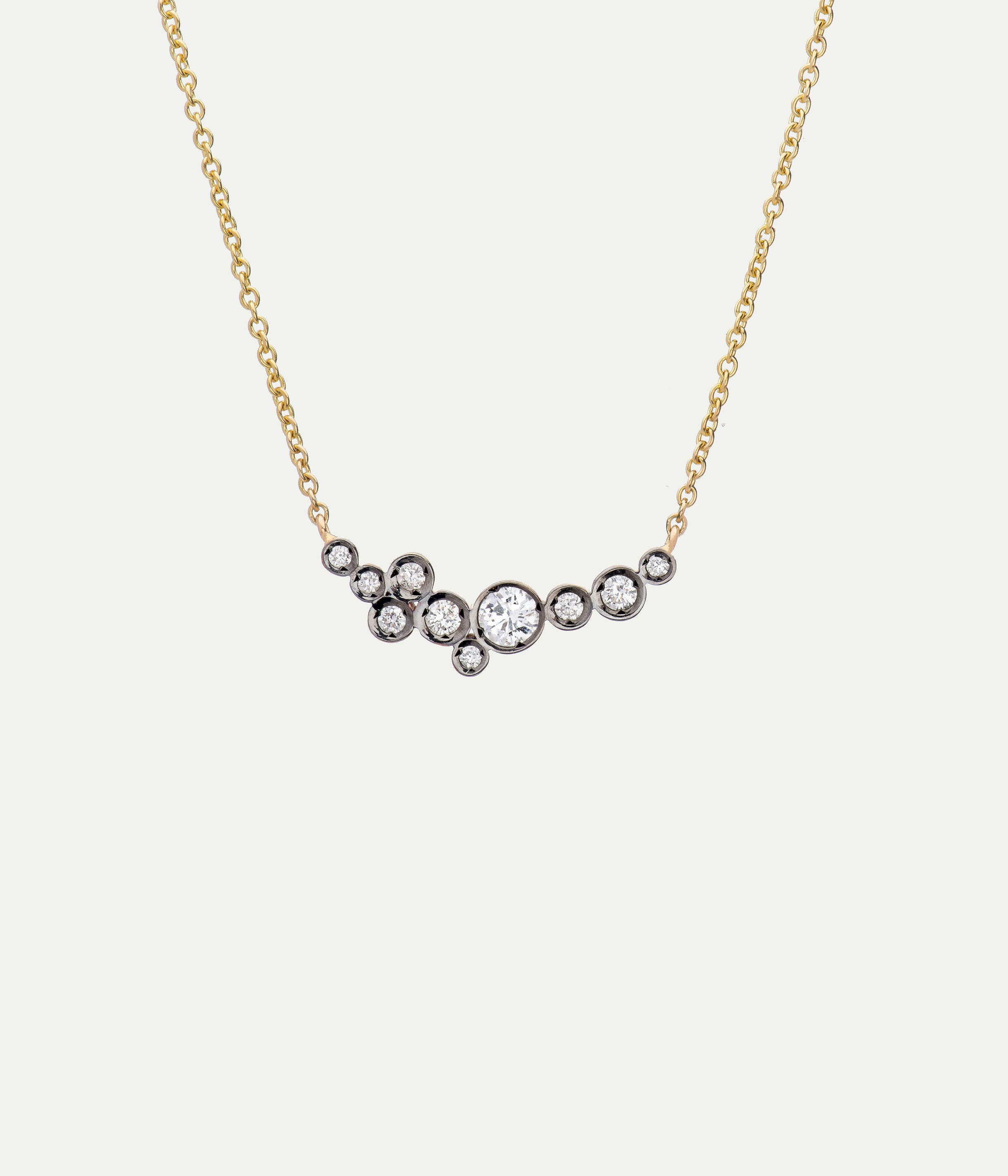 Stellar Yellow gold and diamonds necklace