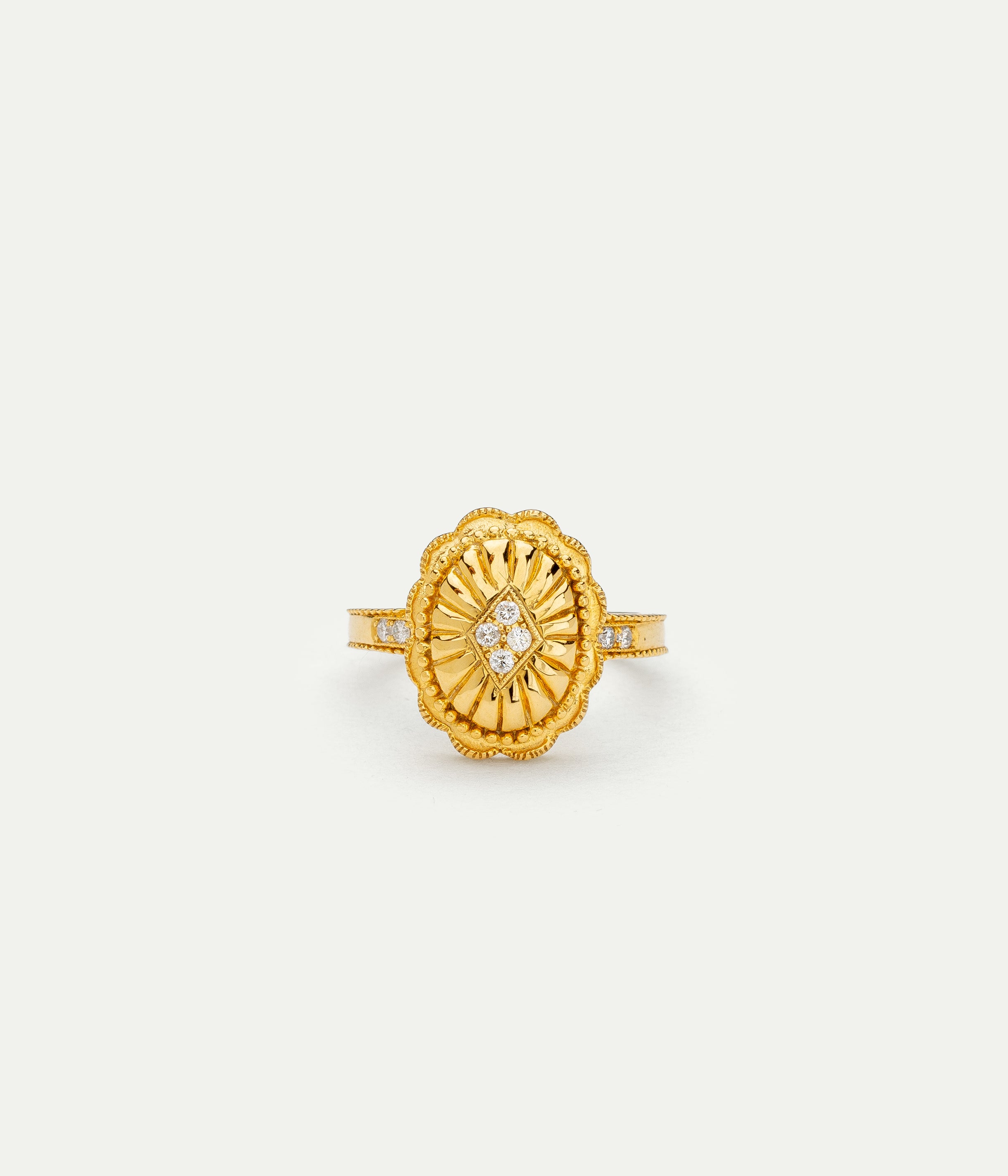 Cow Boy Dream Vermeil and Diamond Ring