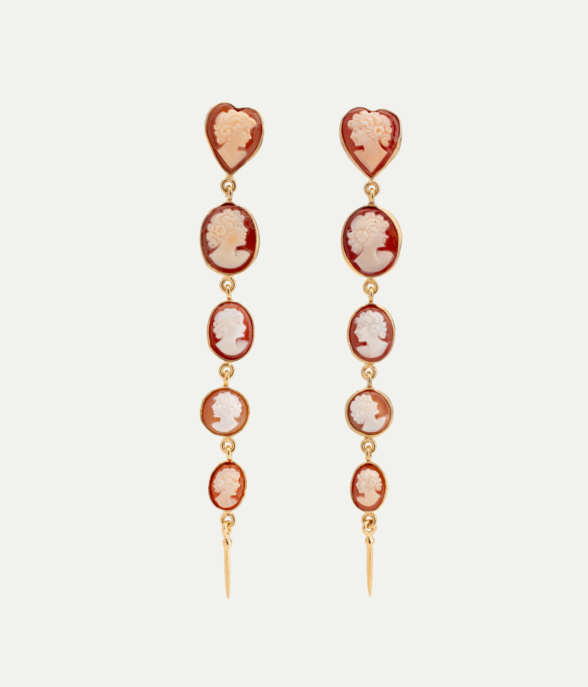 Boucles d'oreilles Five Camée Drop