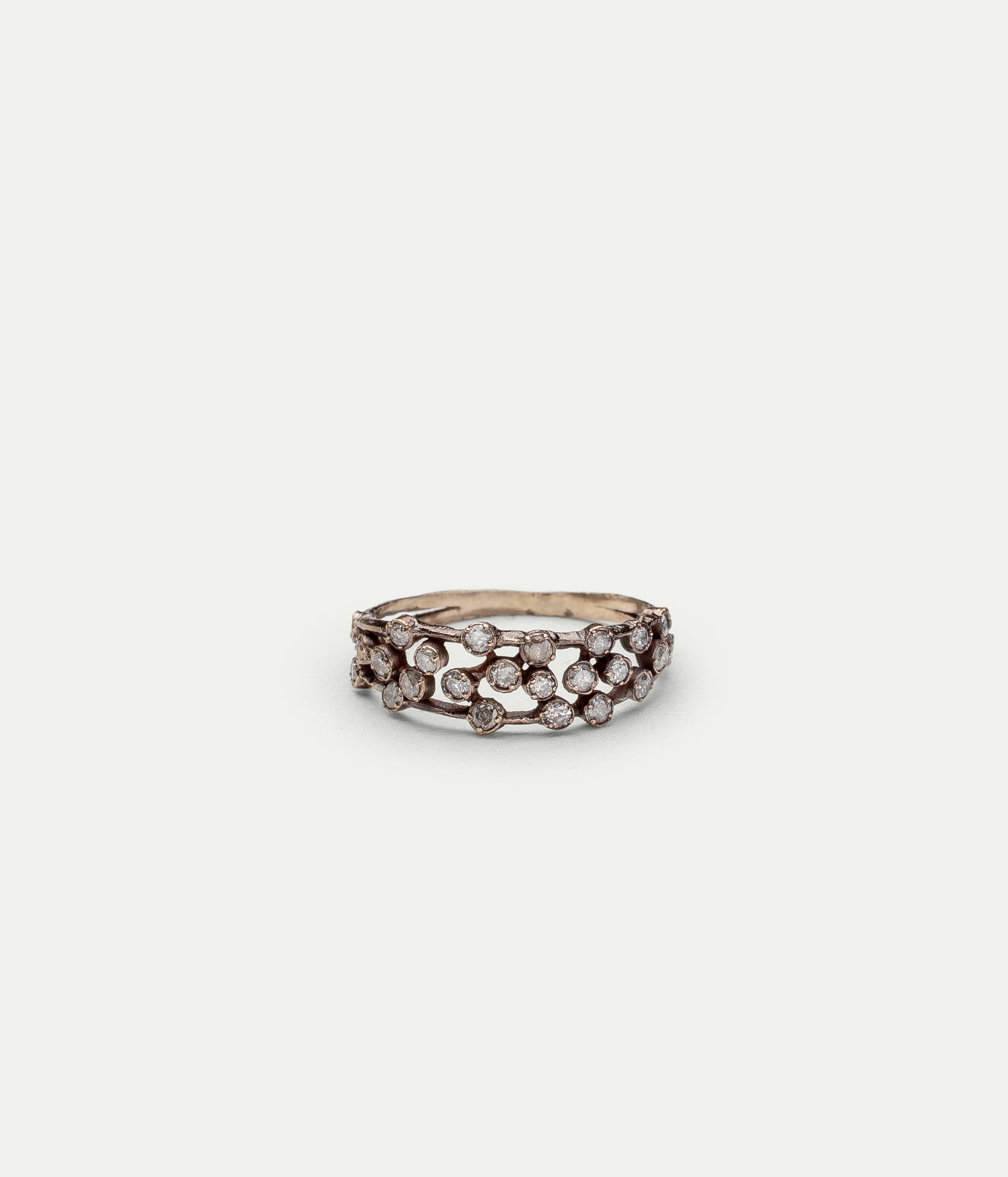 Rosée Large White Gold and Diamond Ring