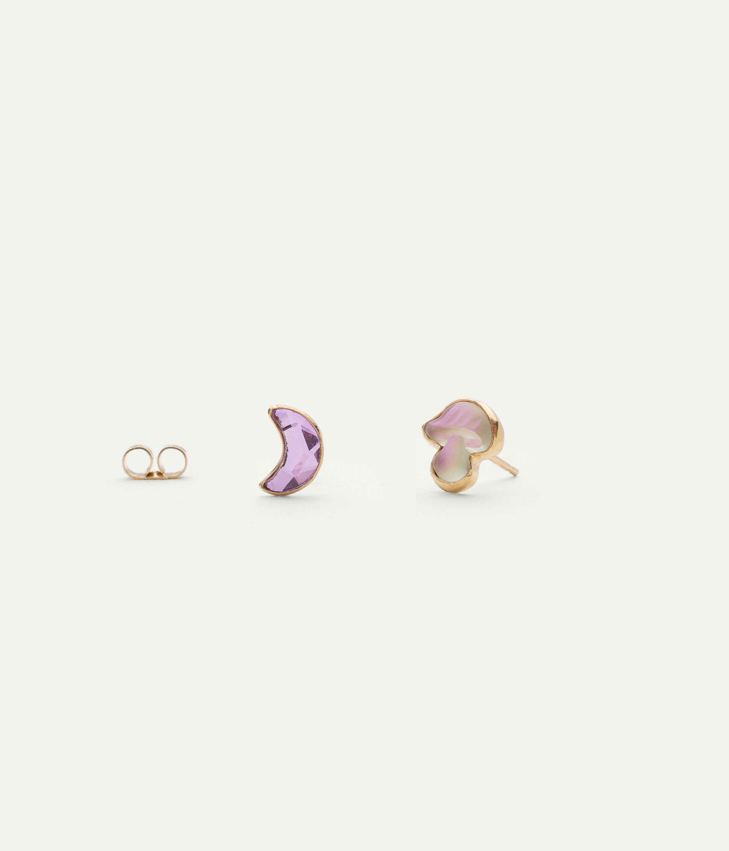 Boucles d'oreilles Mismatched violet