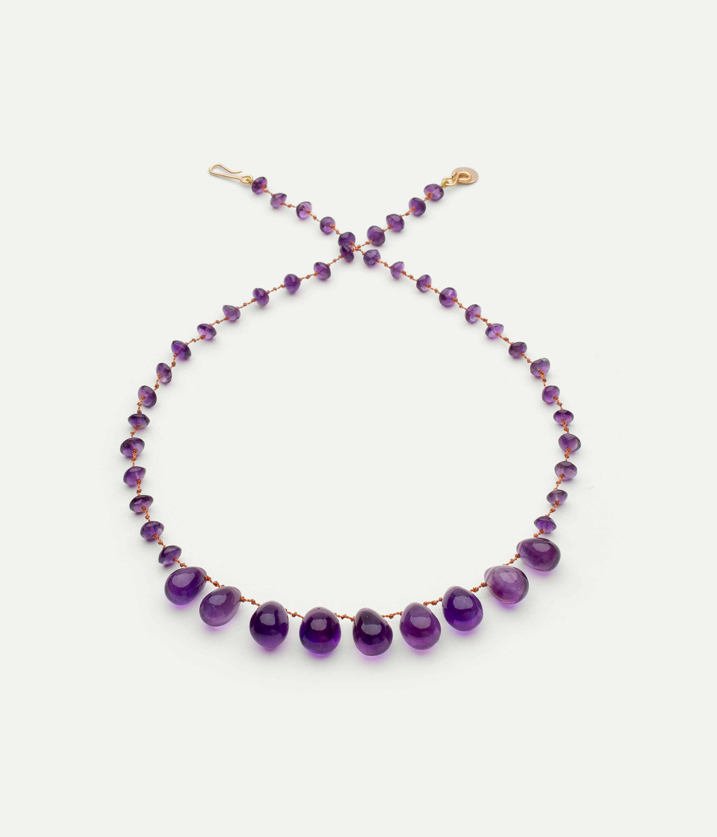 Amethystes Niilo Chunky Goldfilled necklace