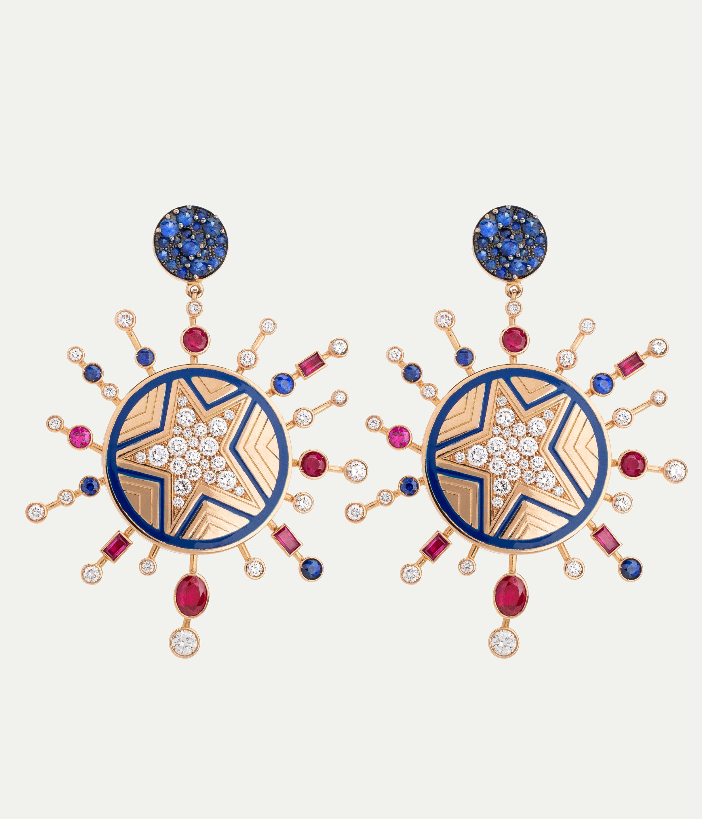 Electrifying Blue Stars Earrings