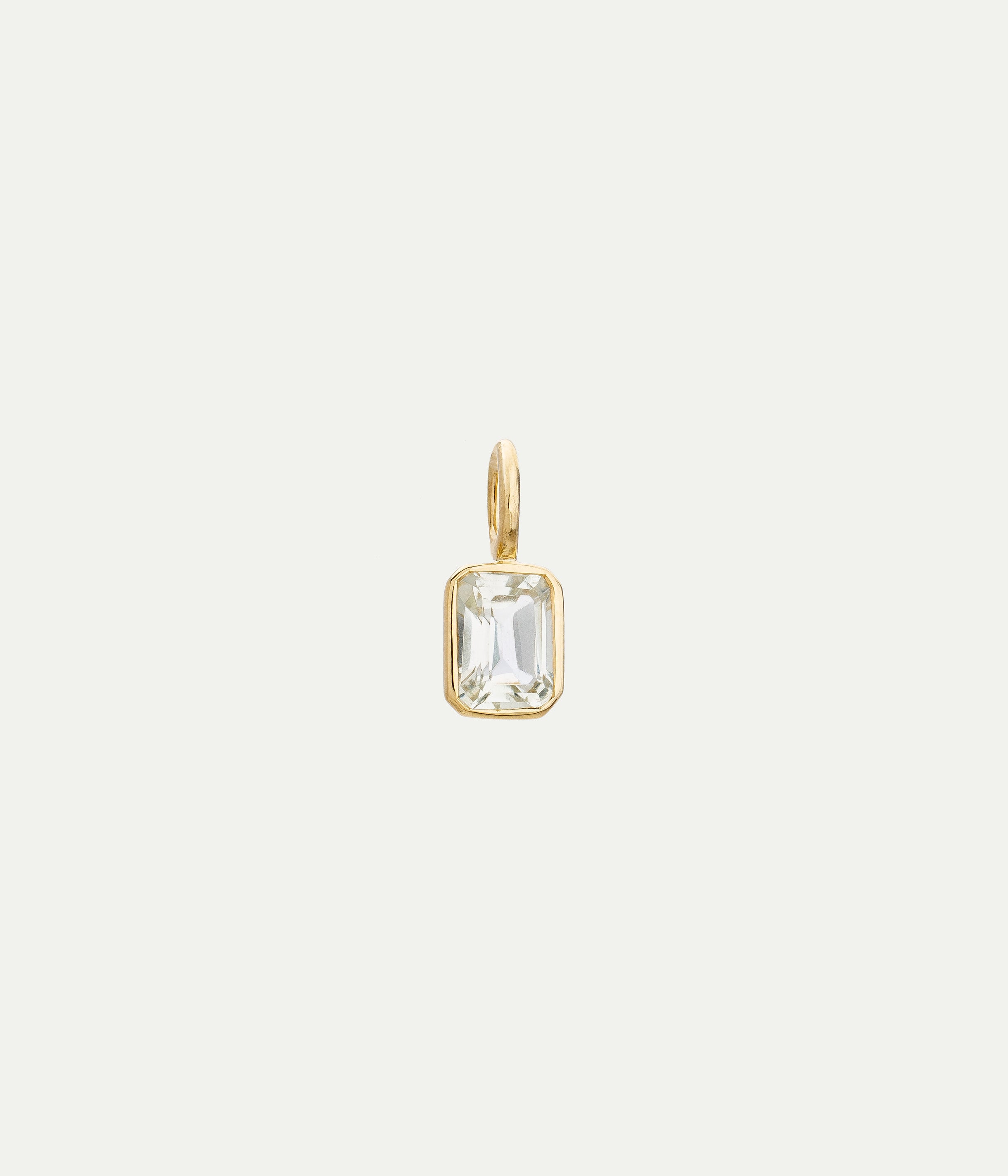 Dancing Drop Yellow gold and Green Amethyst Pendant
