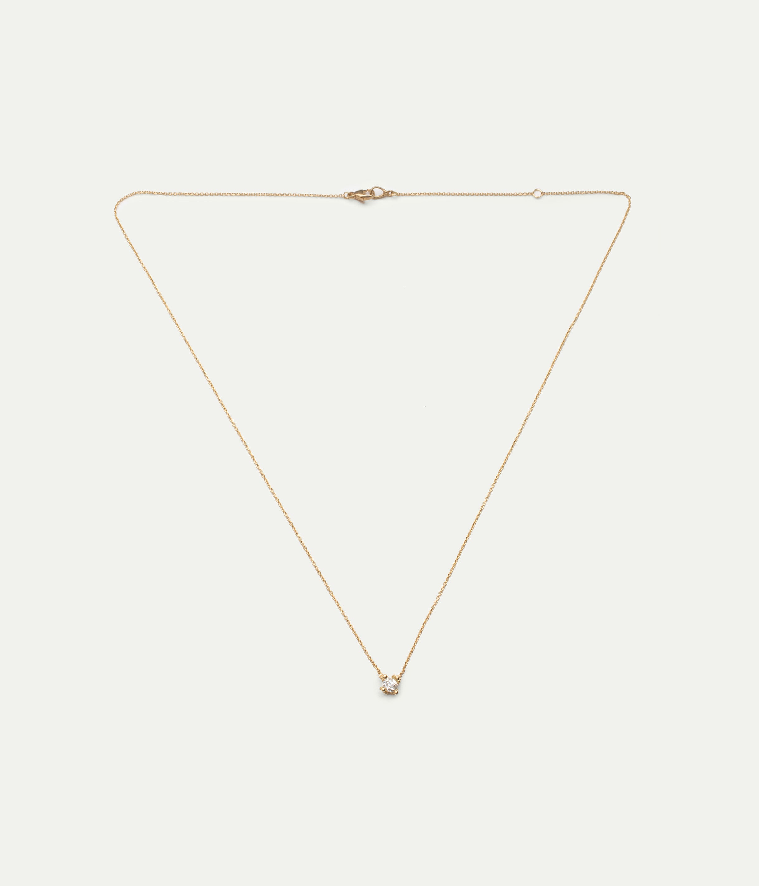 Solitaire vintage cut diamond necklace