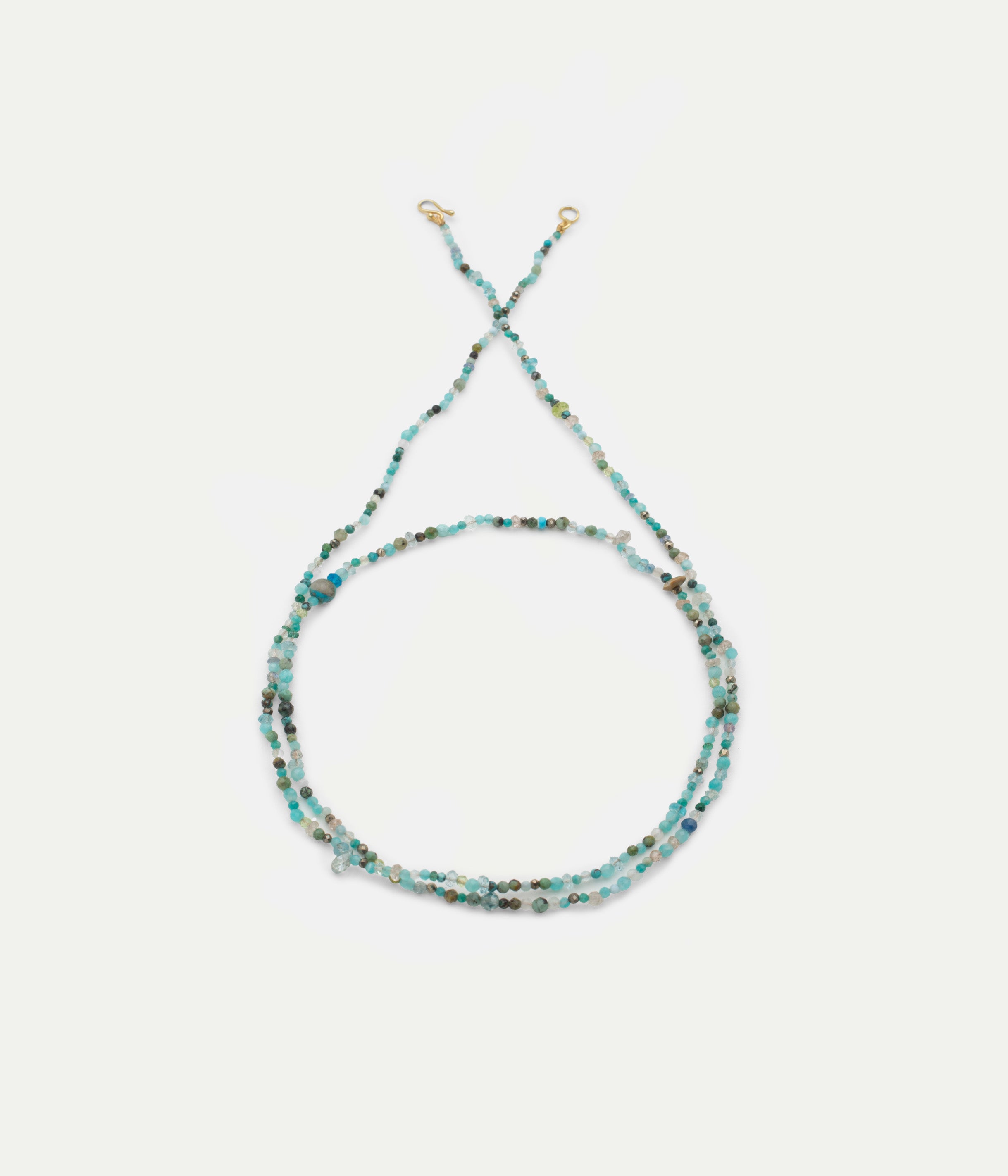 Collier Multi Pierres Bleues