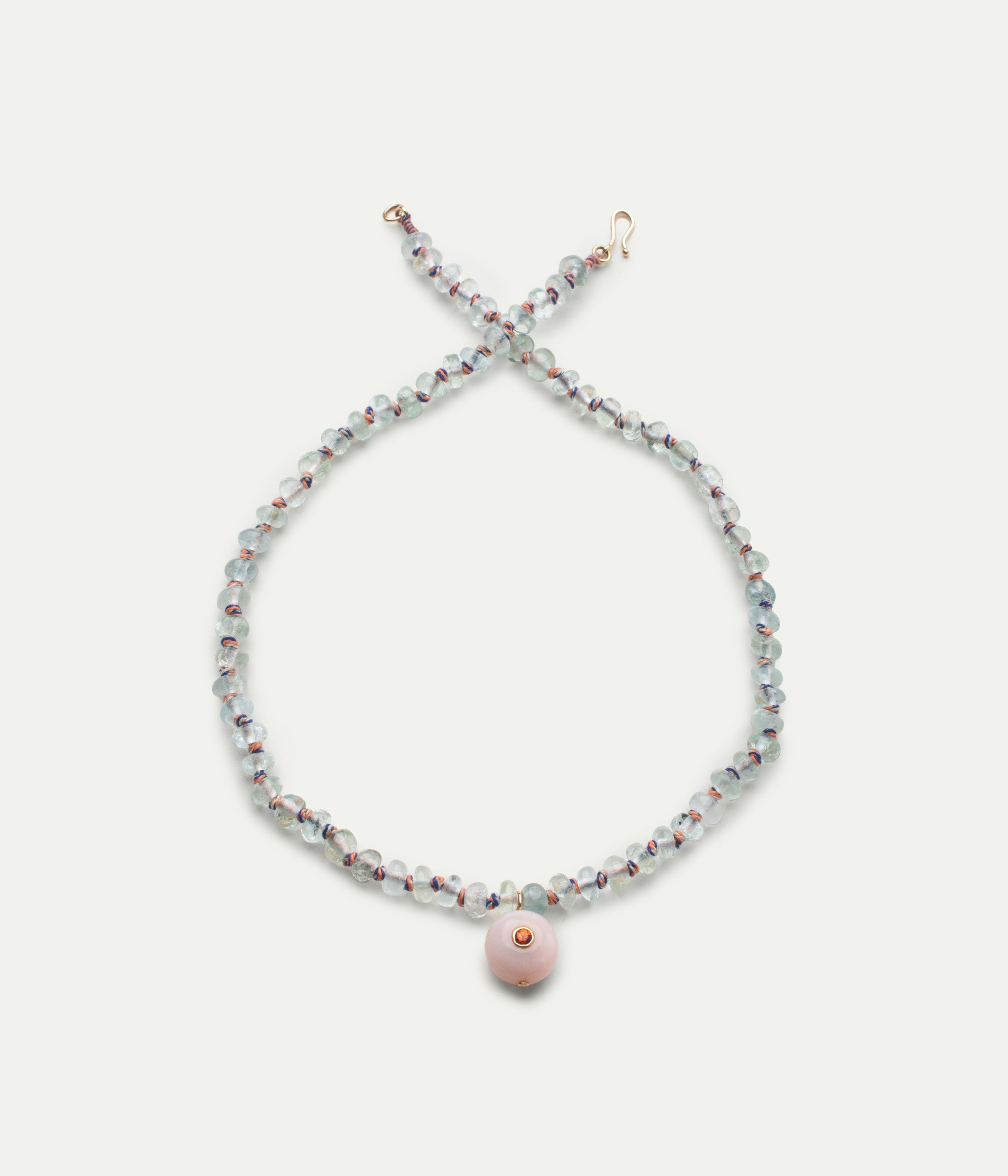 Aquamarine and Opal Candy Necklace