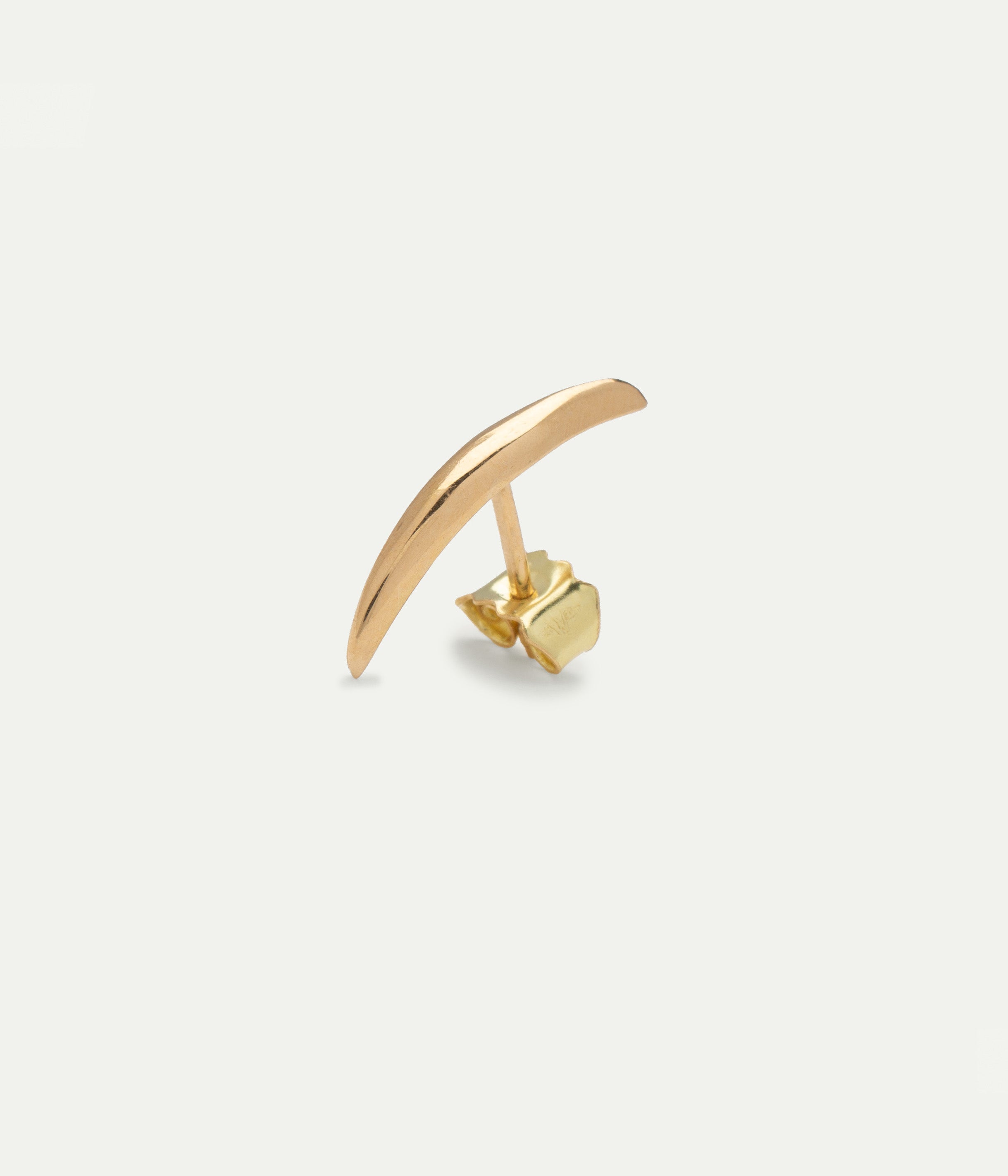Arch Petite yellow gold single earring