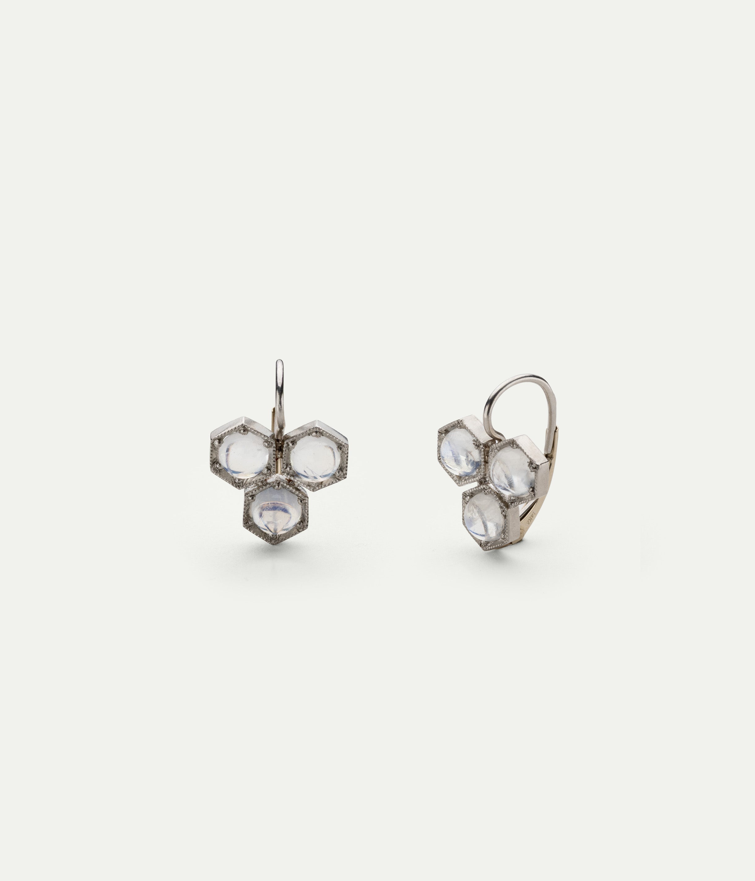 Rainbow moonstone earrings