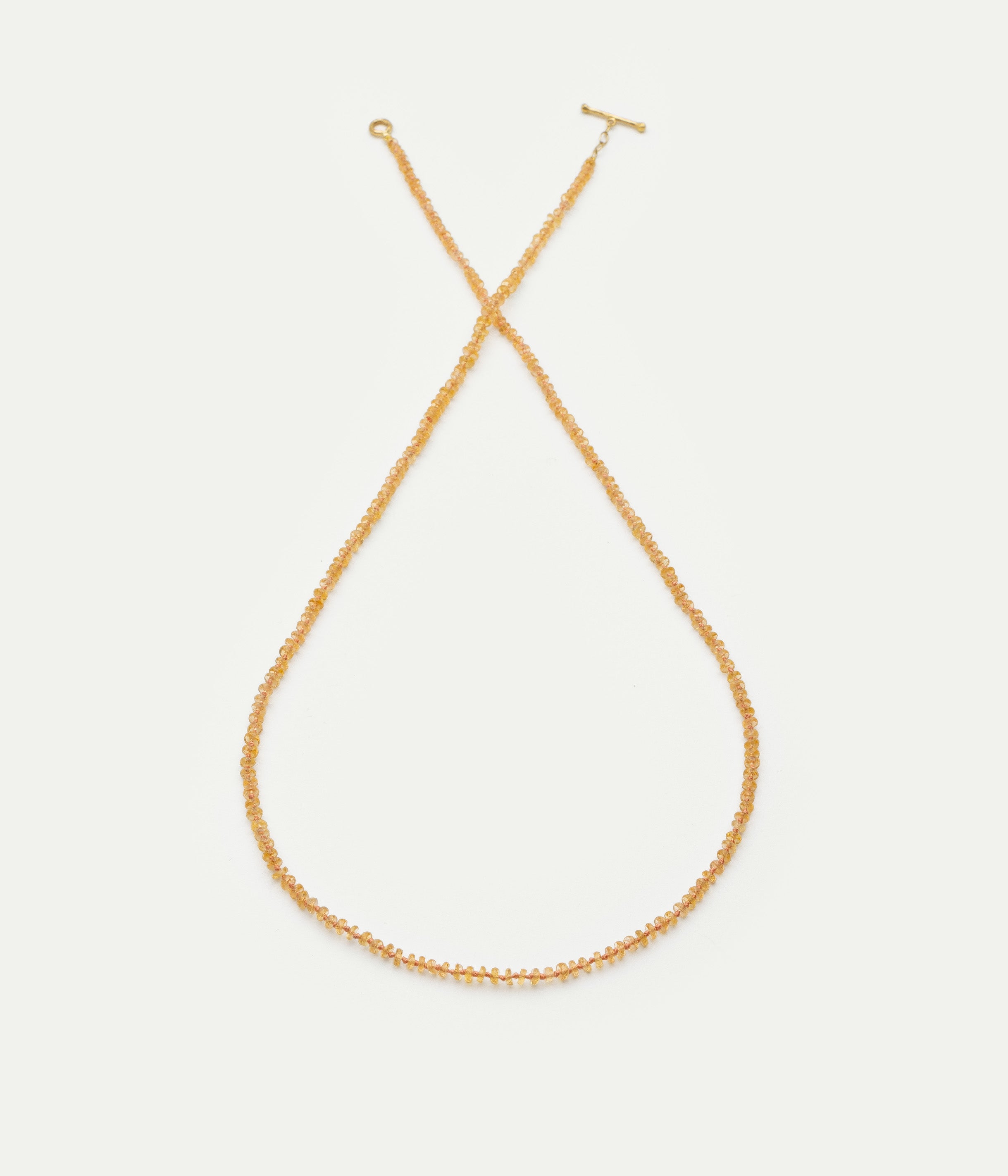 Collier Apricot saphir orange