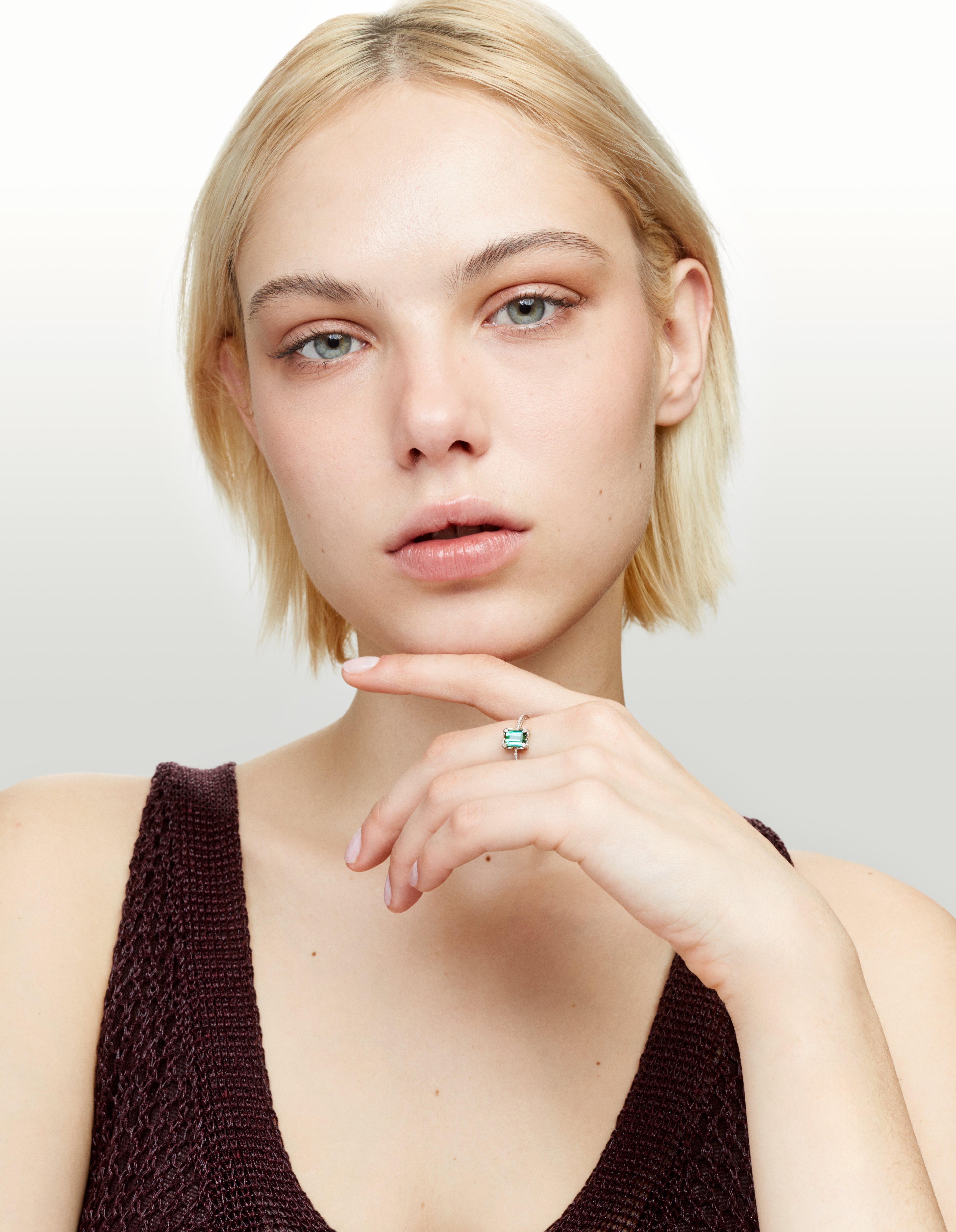 Flower Tourmaline ring