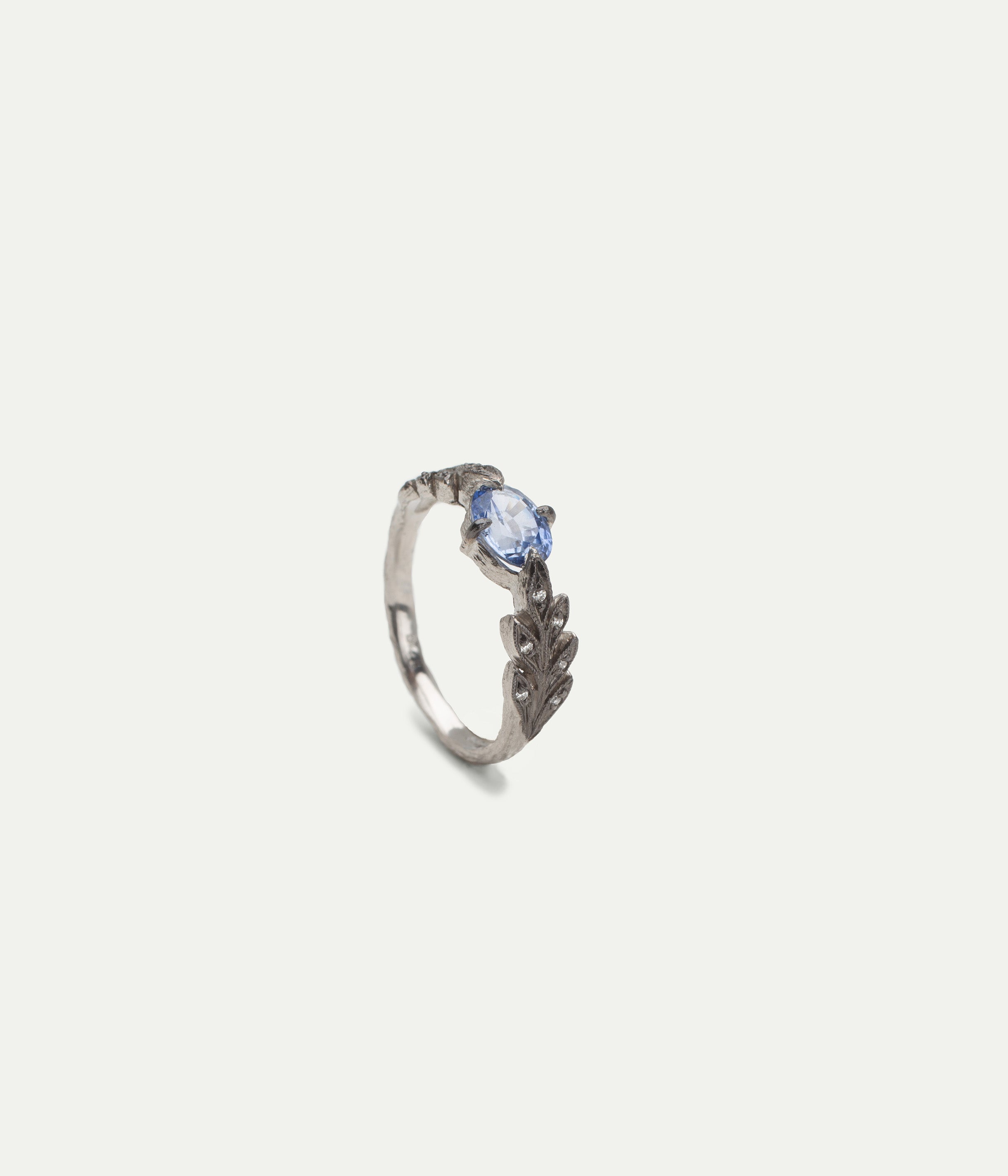 Leafside Blue Sapphire Ring