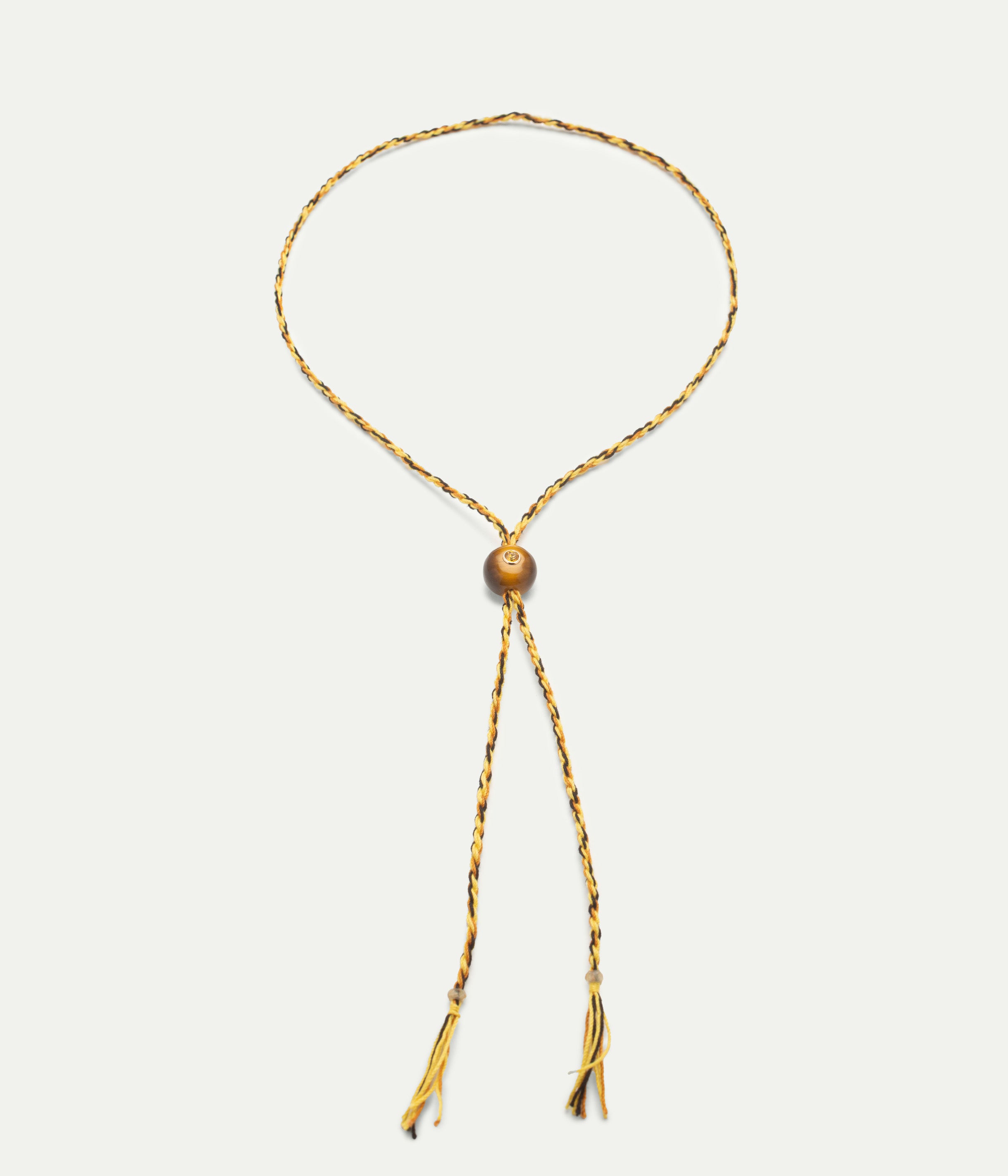 Collier scarlett Jaune Œil de tigre