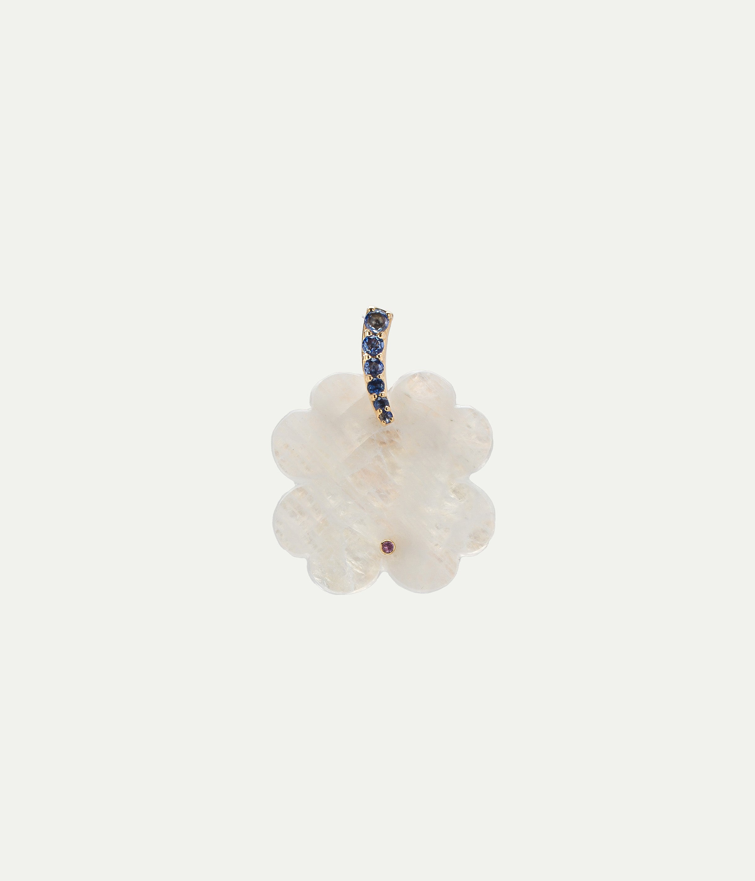 Clover moonstone pendant n°03