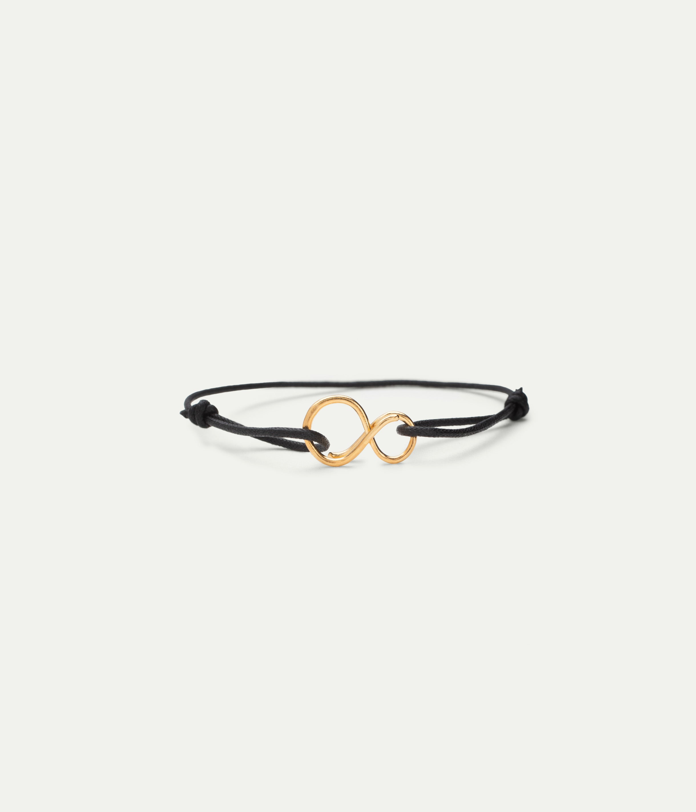 Mini Infini Vermeil Black Cord Bracelet