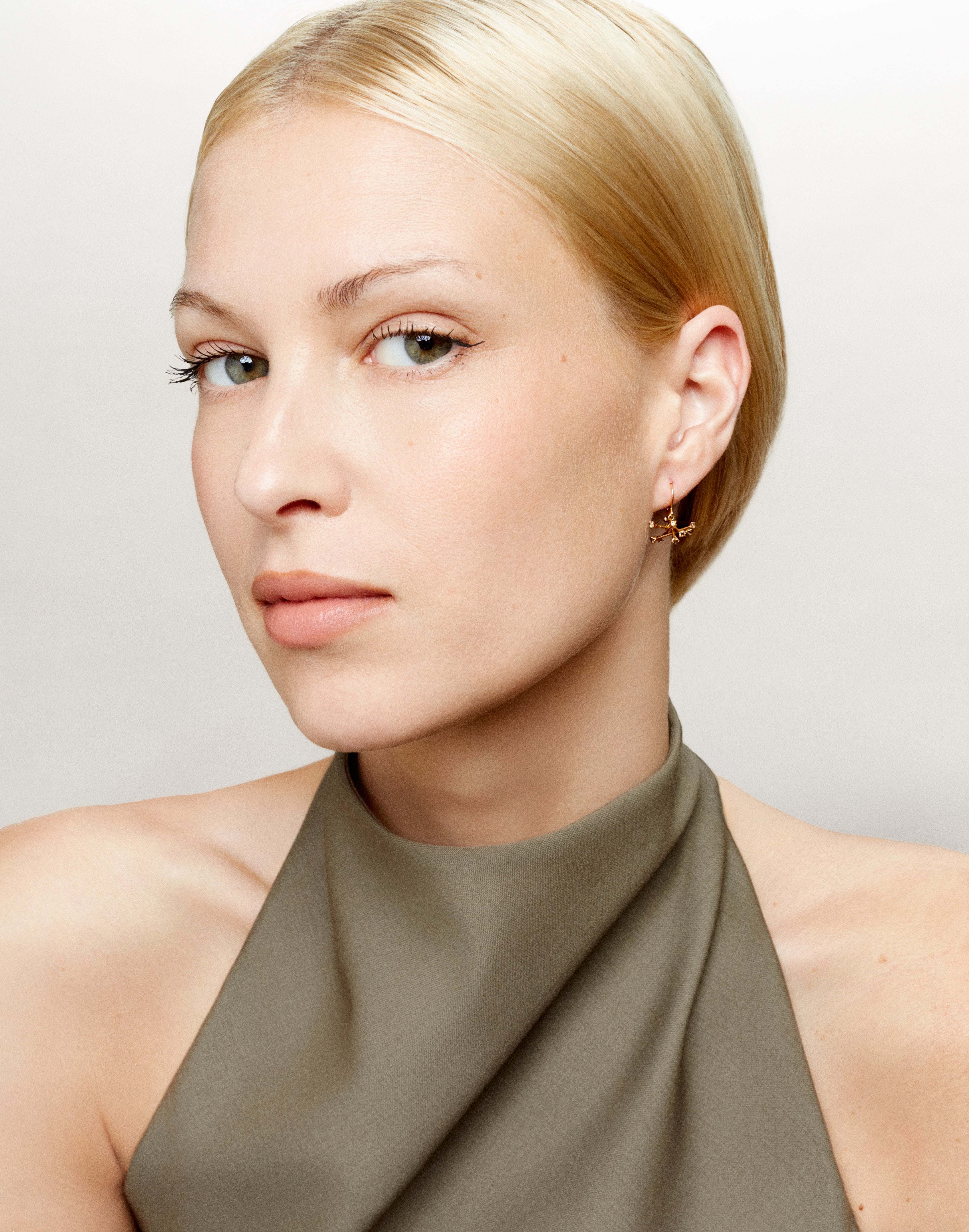 Stella yellow gold and diamonds earrings