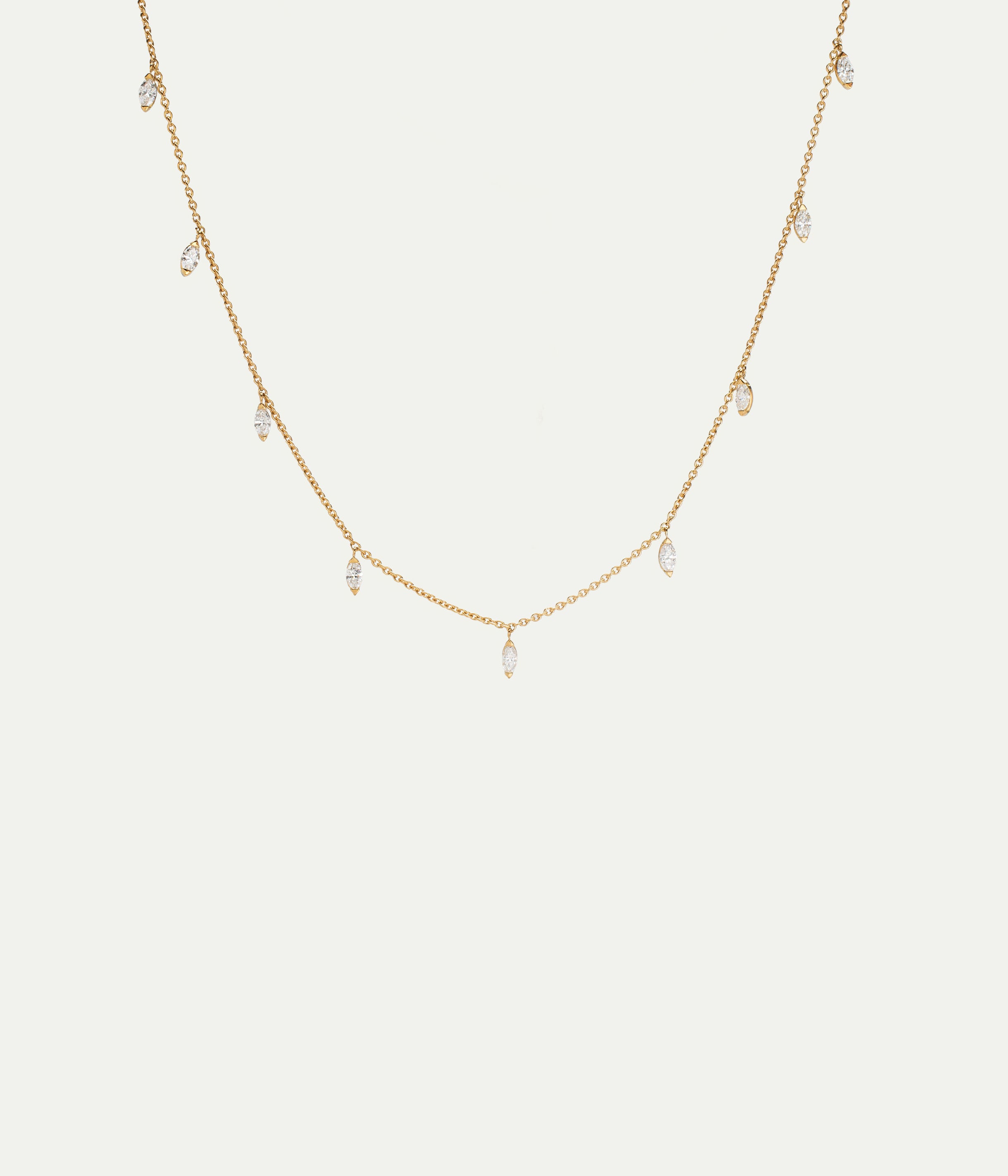 Nine Navettes Diamonds necklace