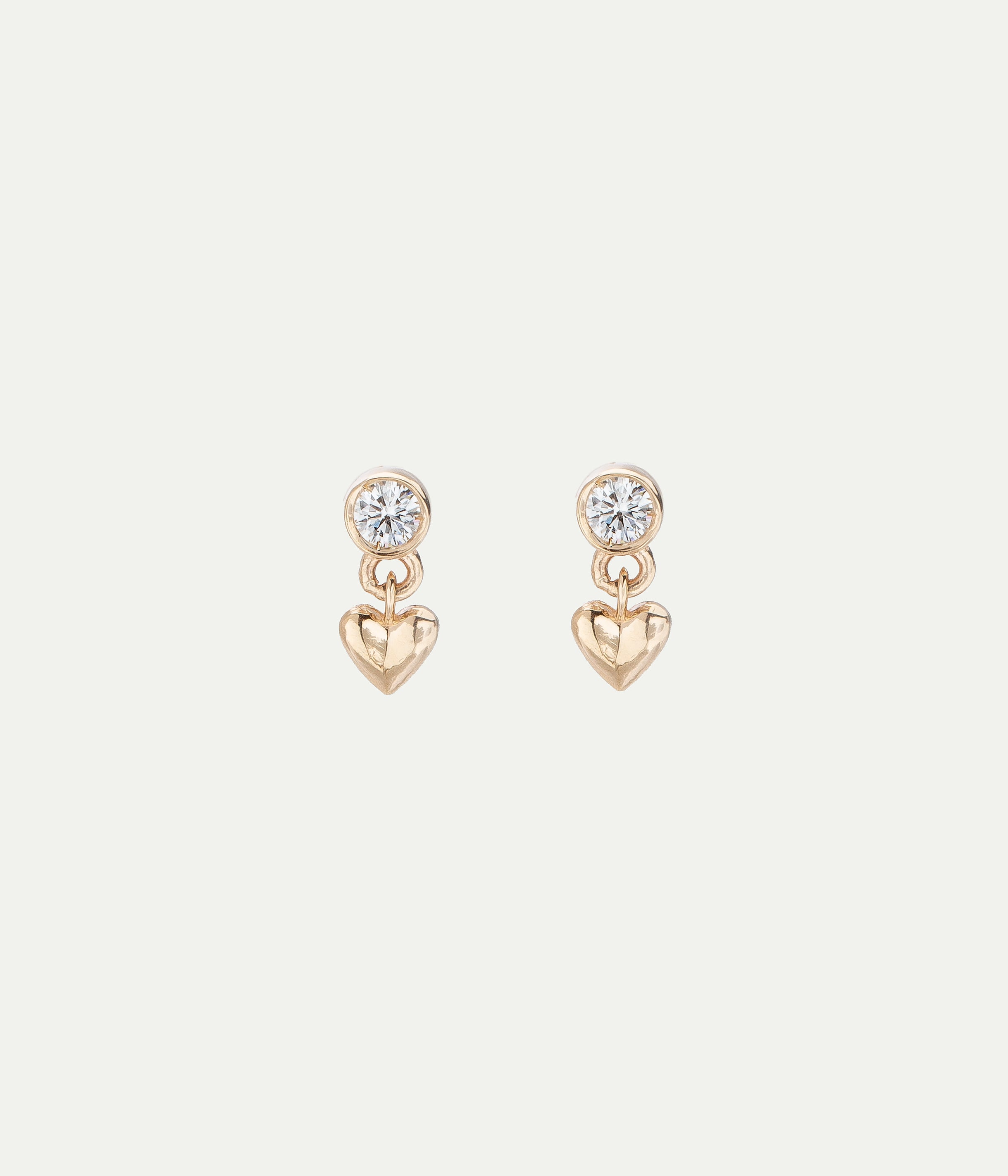 Baby Heart diamonds earrings