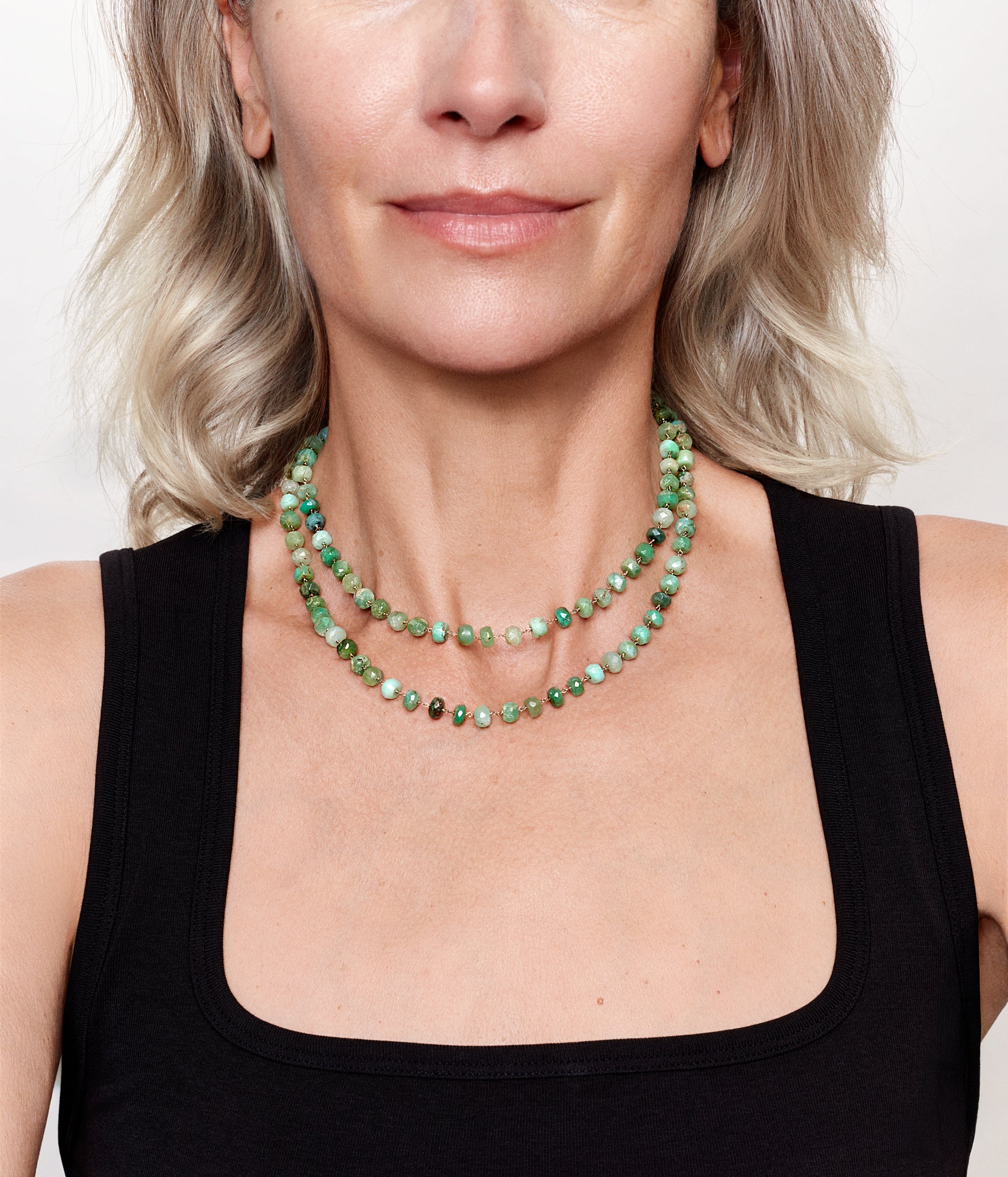 Collier Rosary Gancino L Chrysoprase