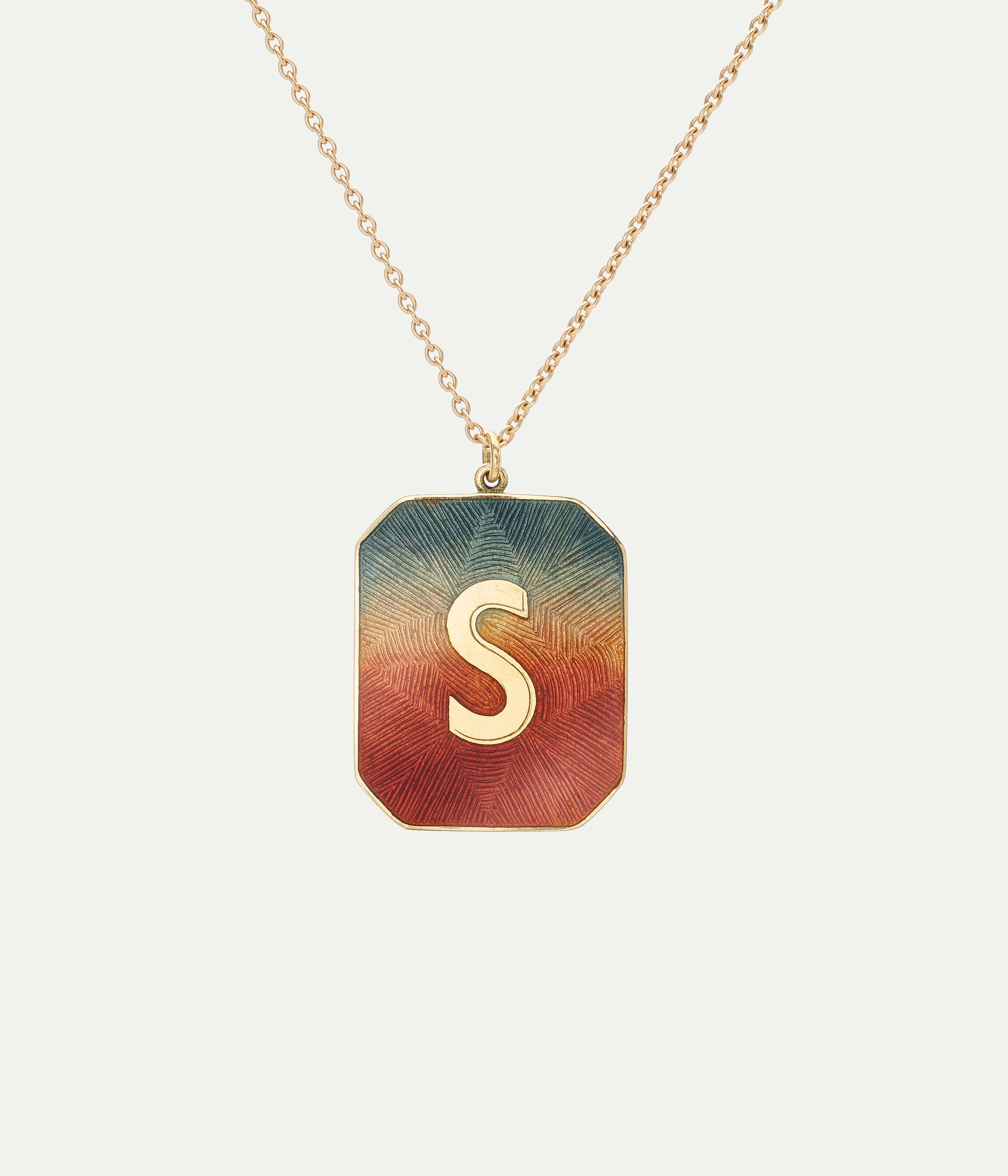 Sunrise Letter S necklace