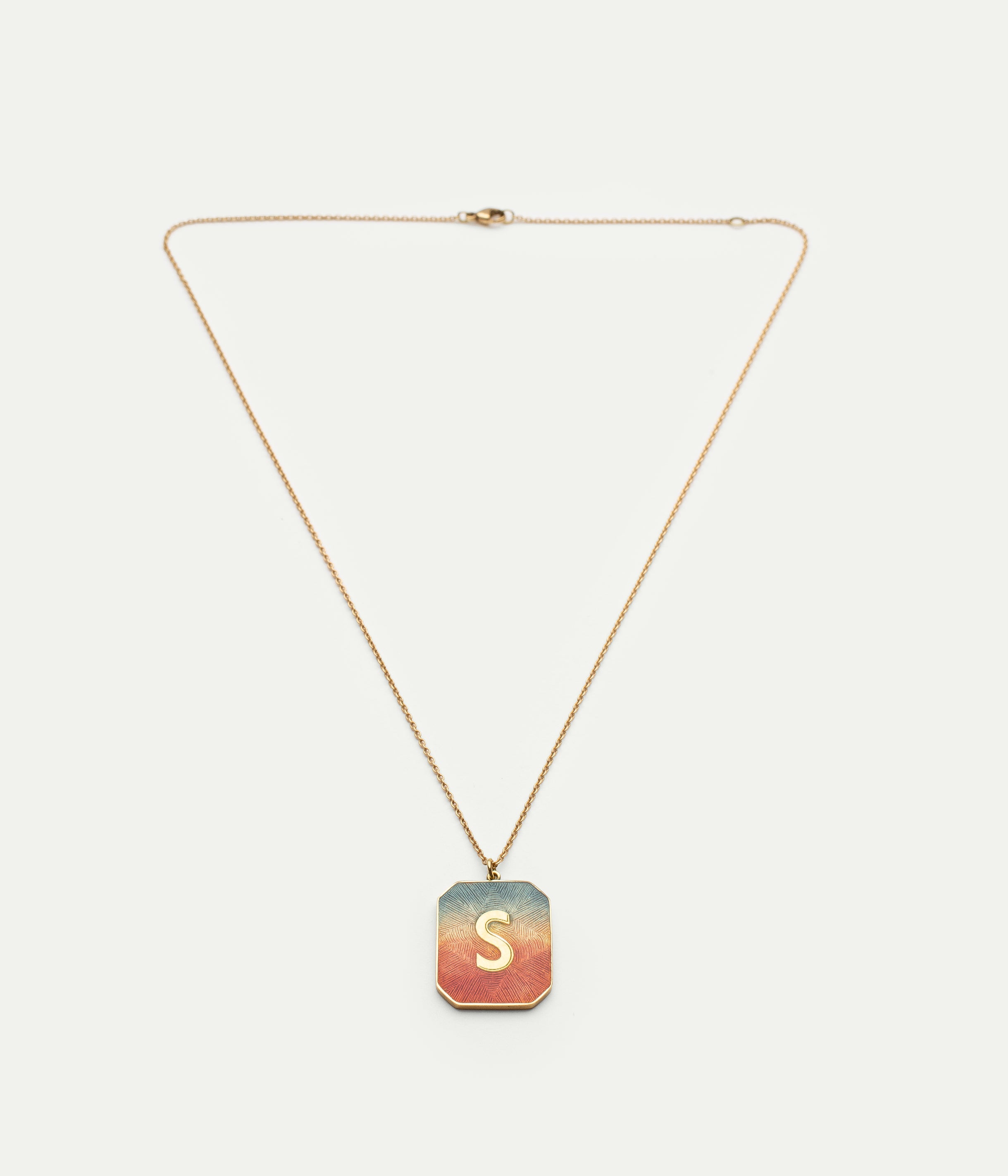 Sunrise Letter S necklace