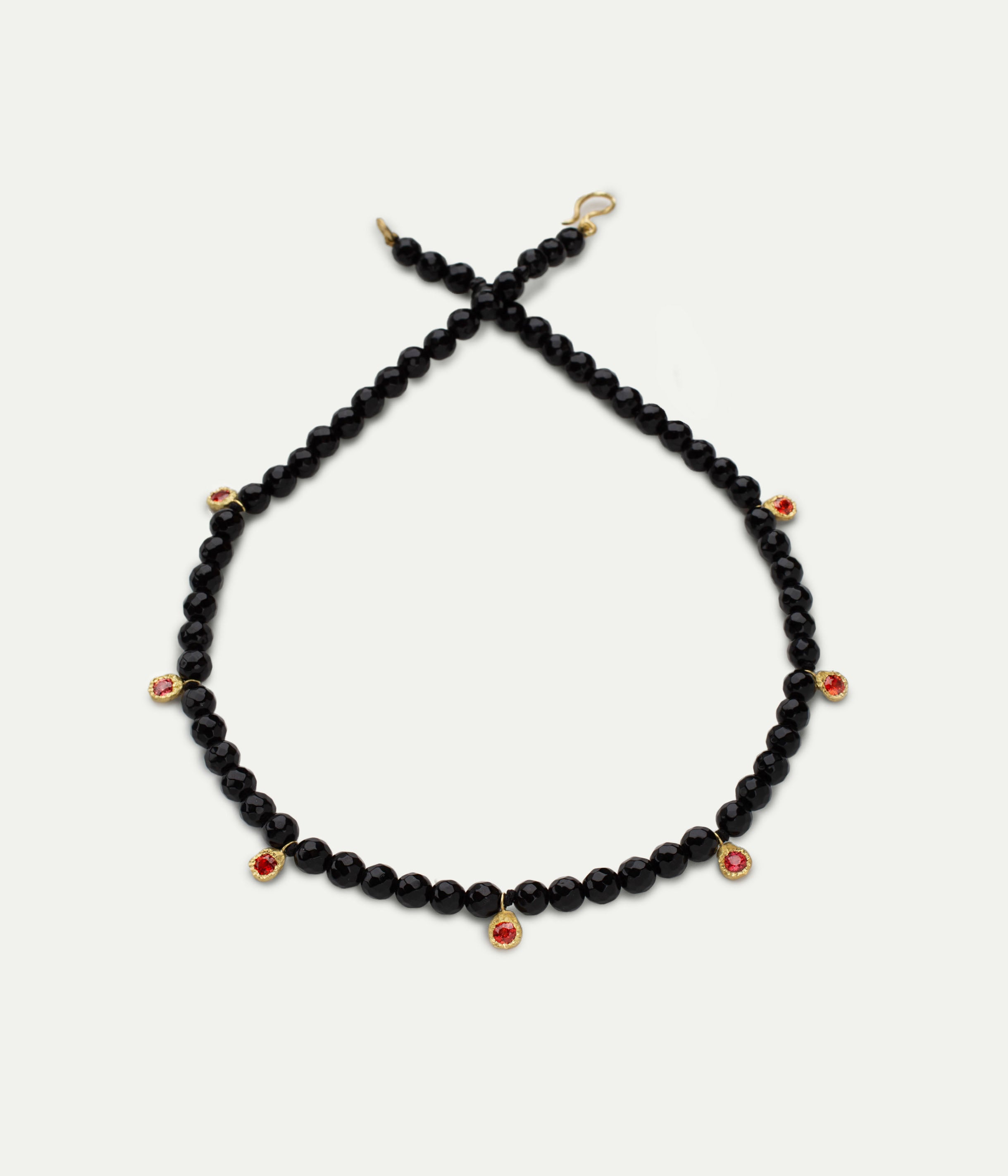 Collier Ramona spinelles et saphirs rouges