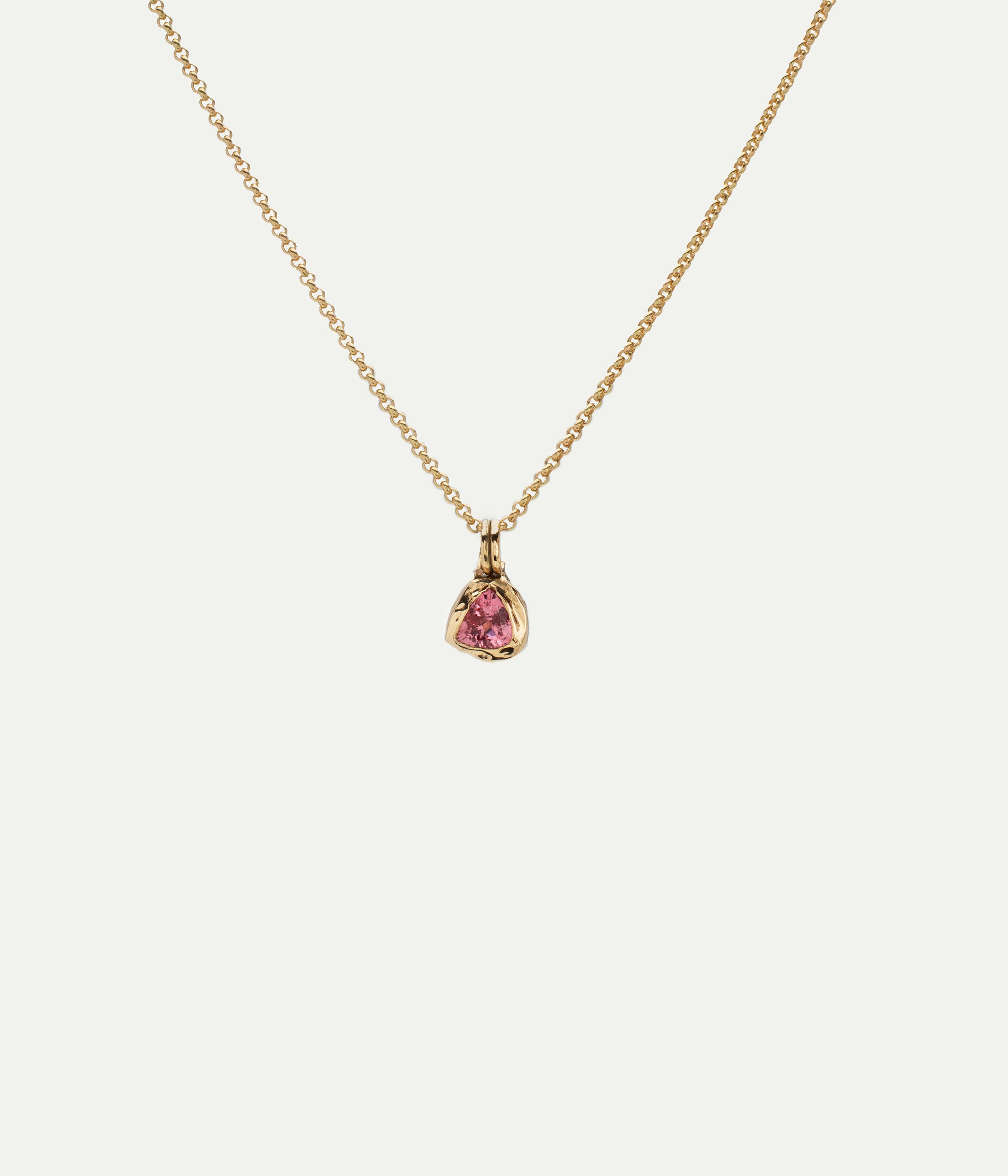 Collier Trillion Spinel Rose