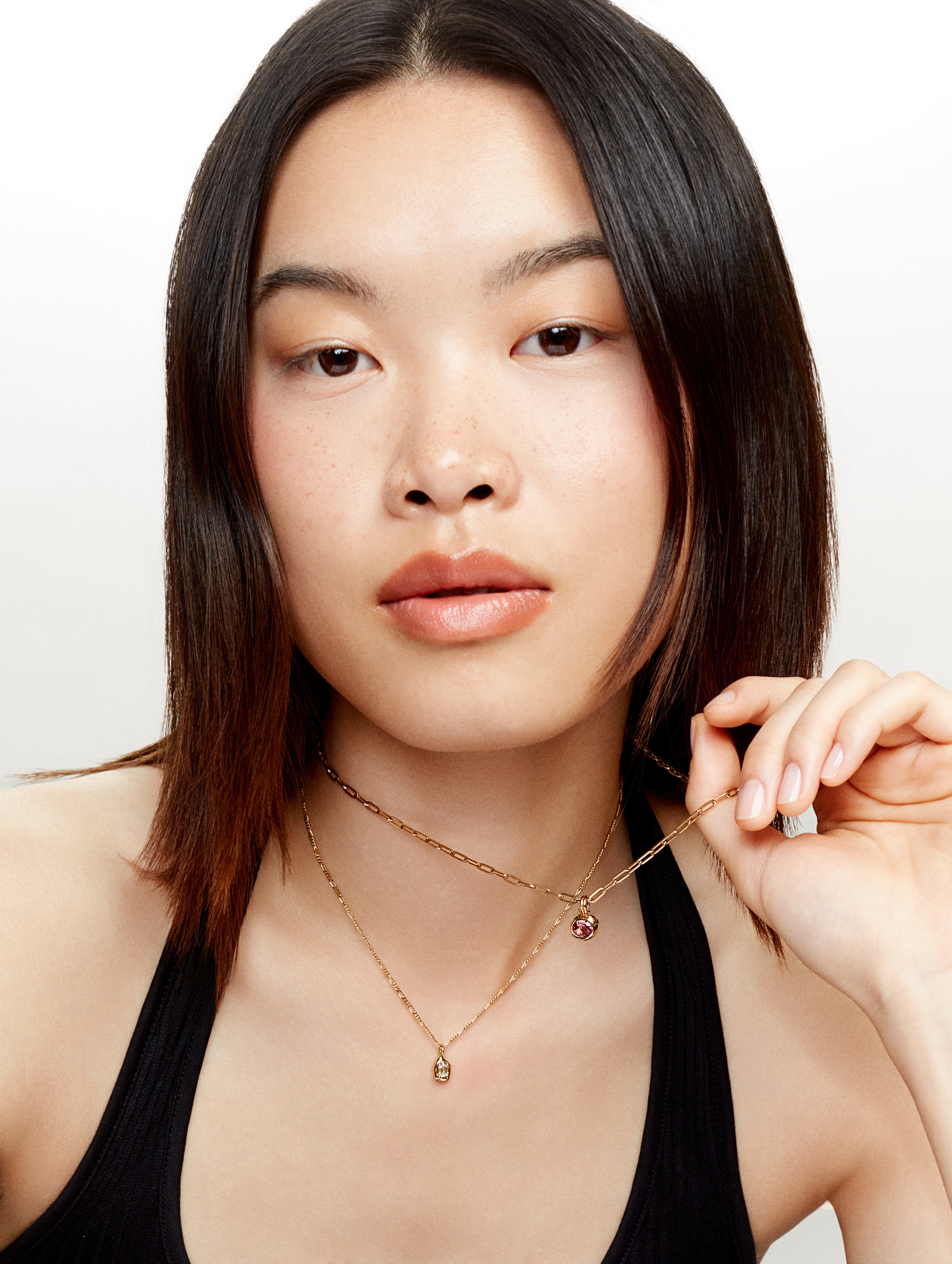 Collier Dauphin Saphir Rose