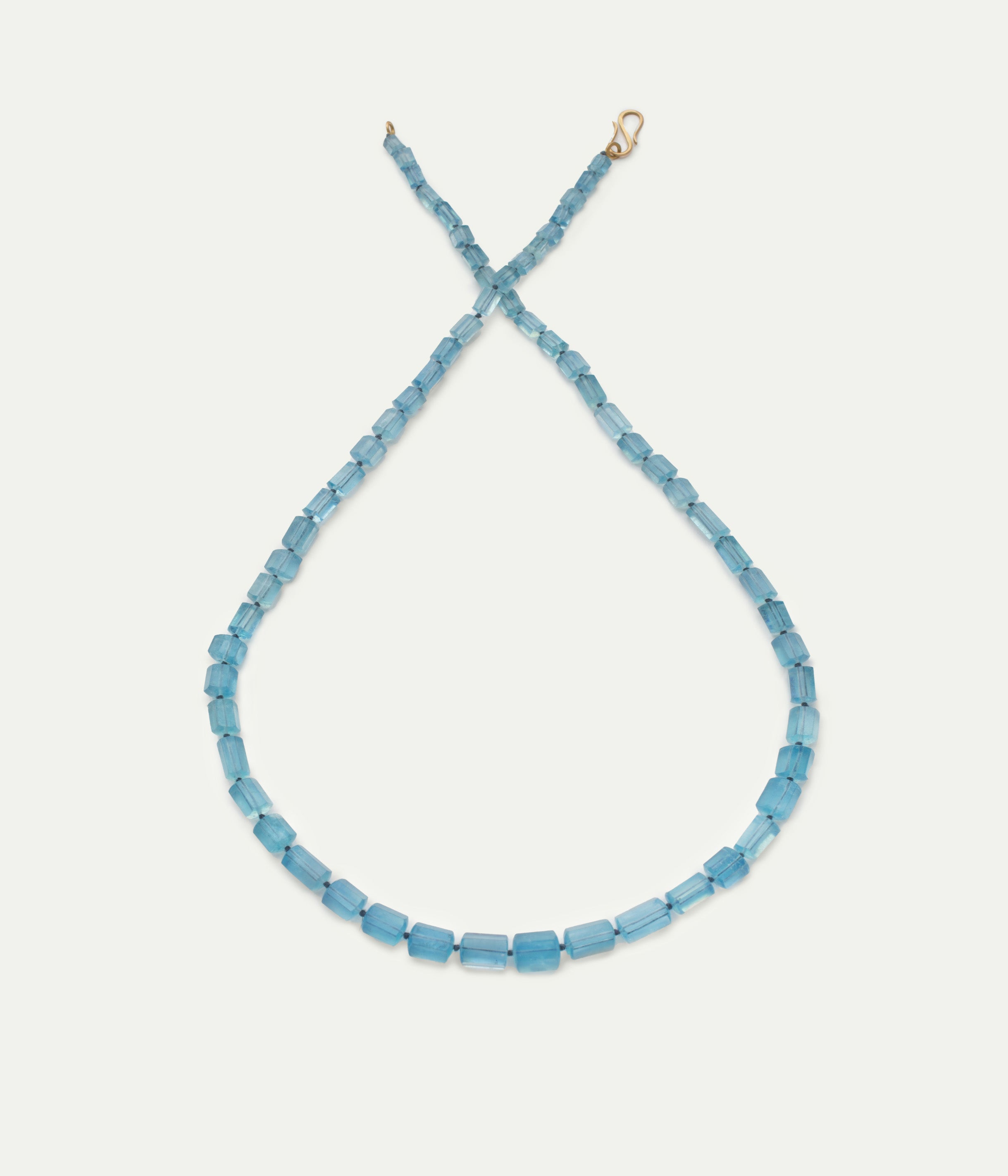 Collier S Paulette Tube Aigue-marine