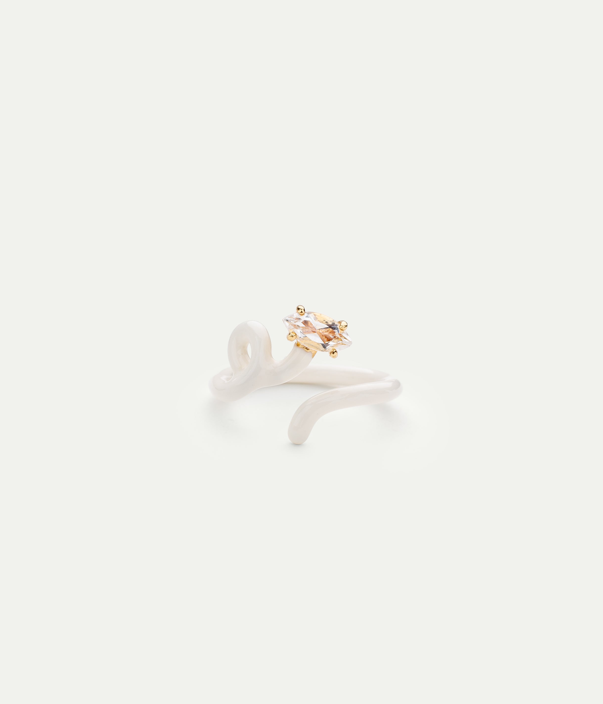 Baby Vine White Rock Crystal Ring