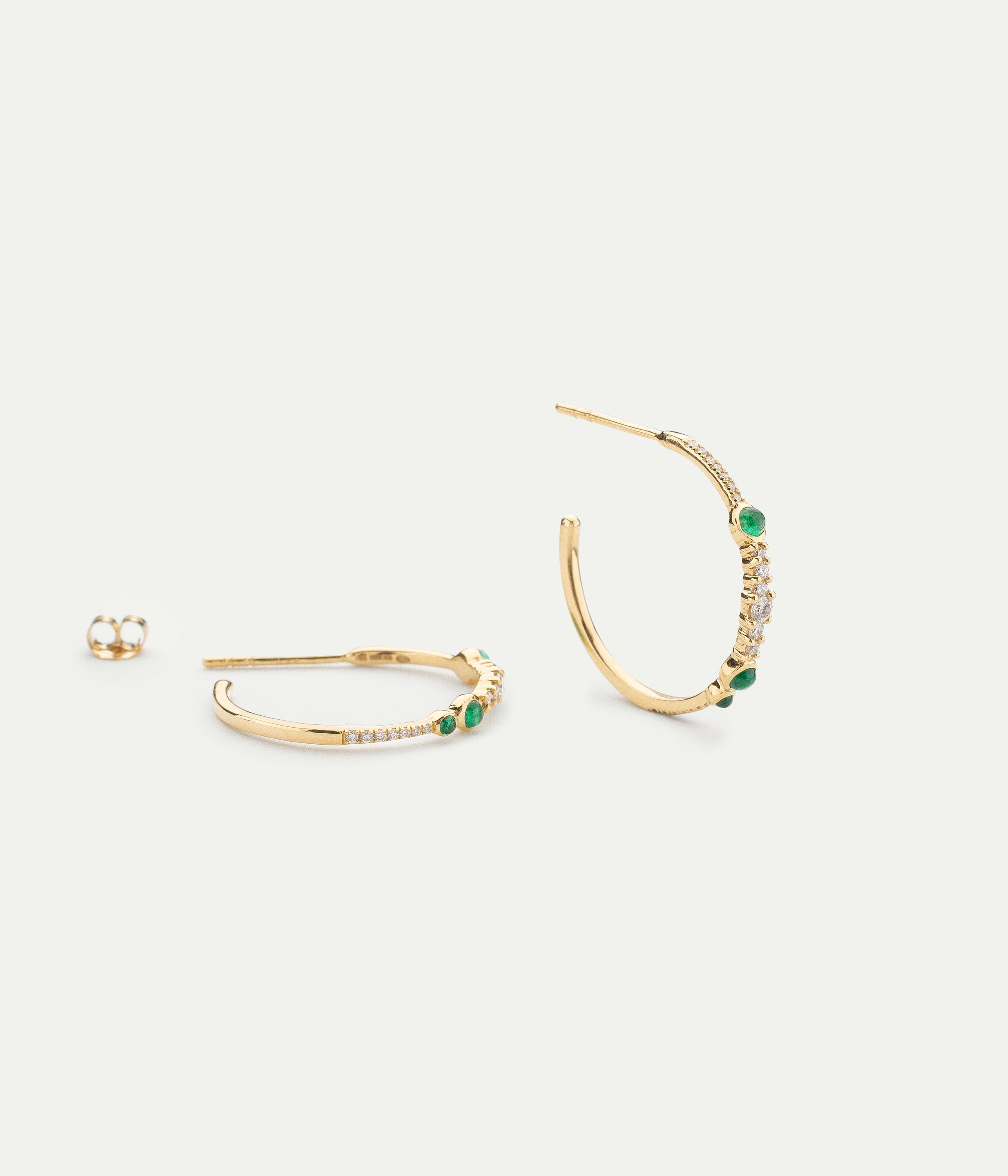 Simone S emeralds hoops