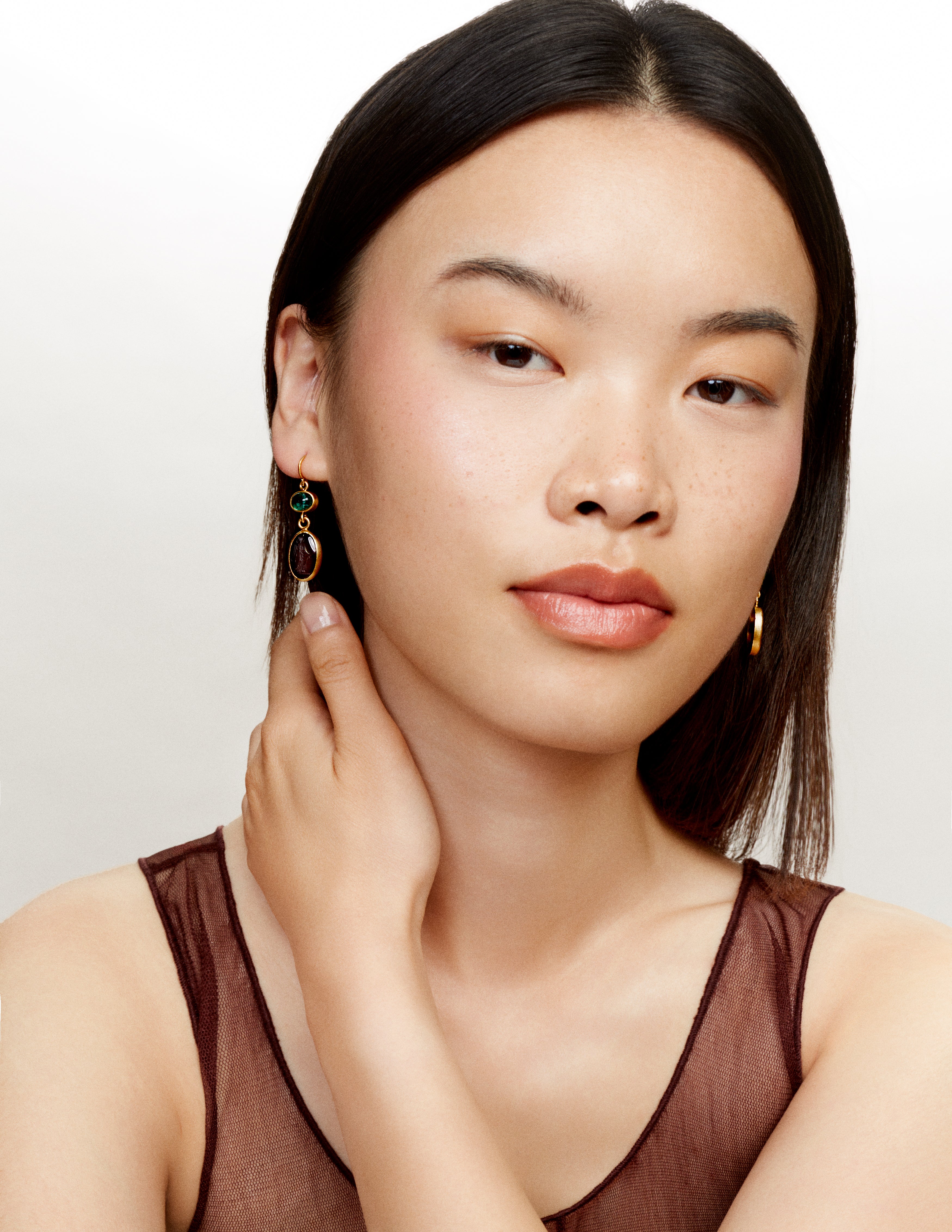 Italian Intaglio Cornelian earrings