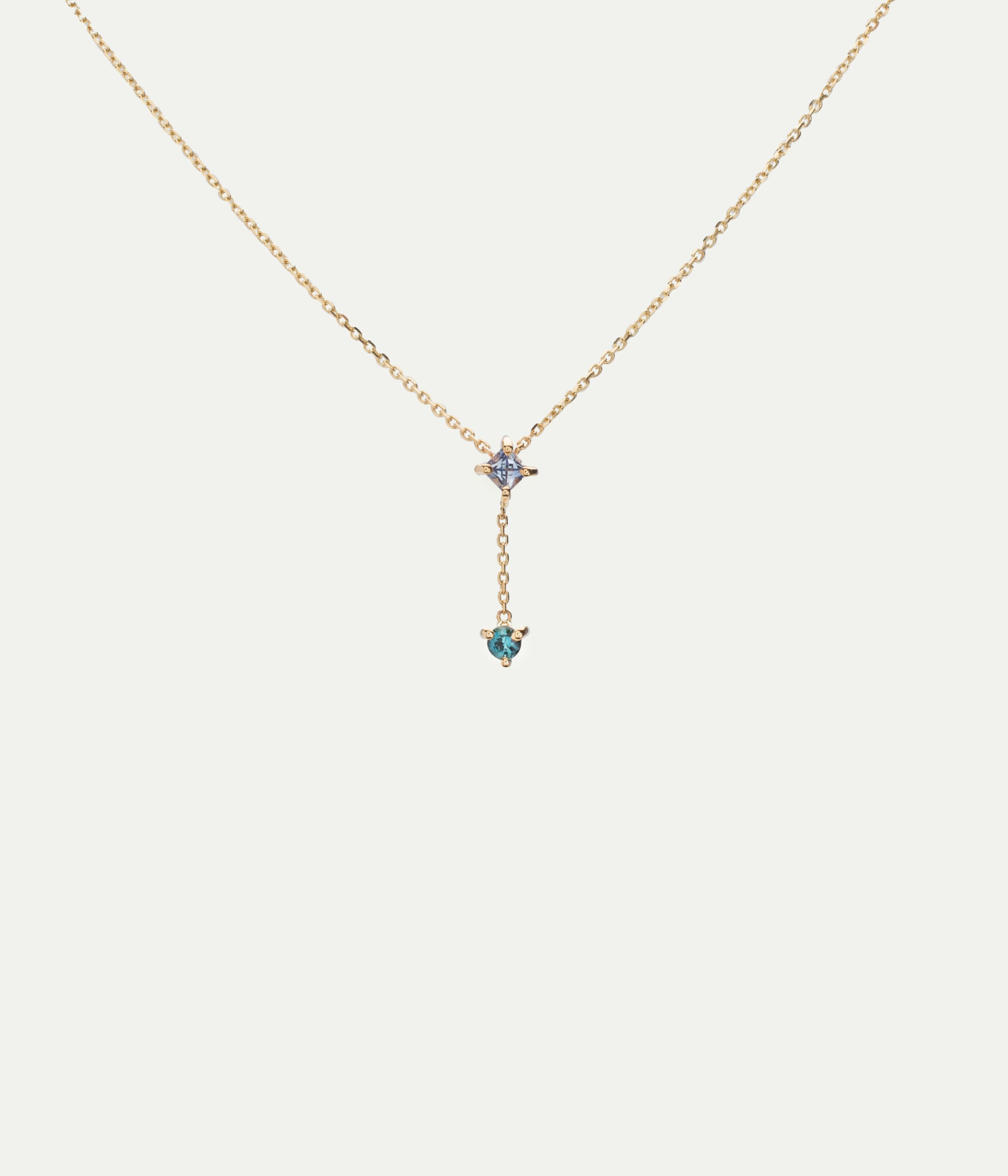 Collier Two-Step Saphir et Tourmaline